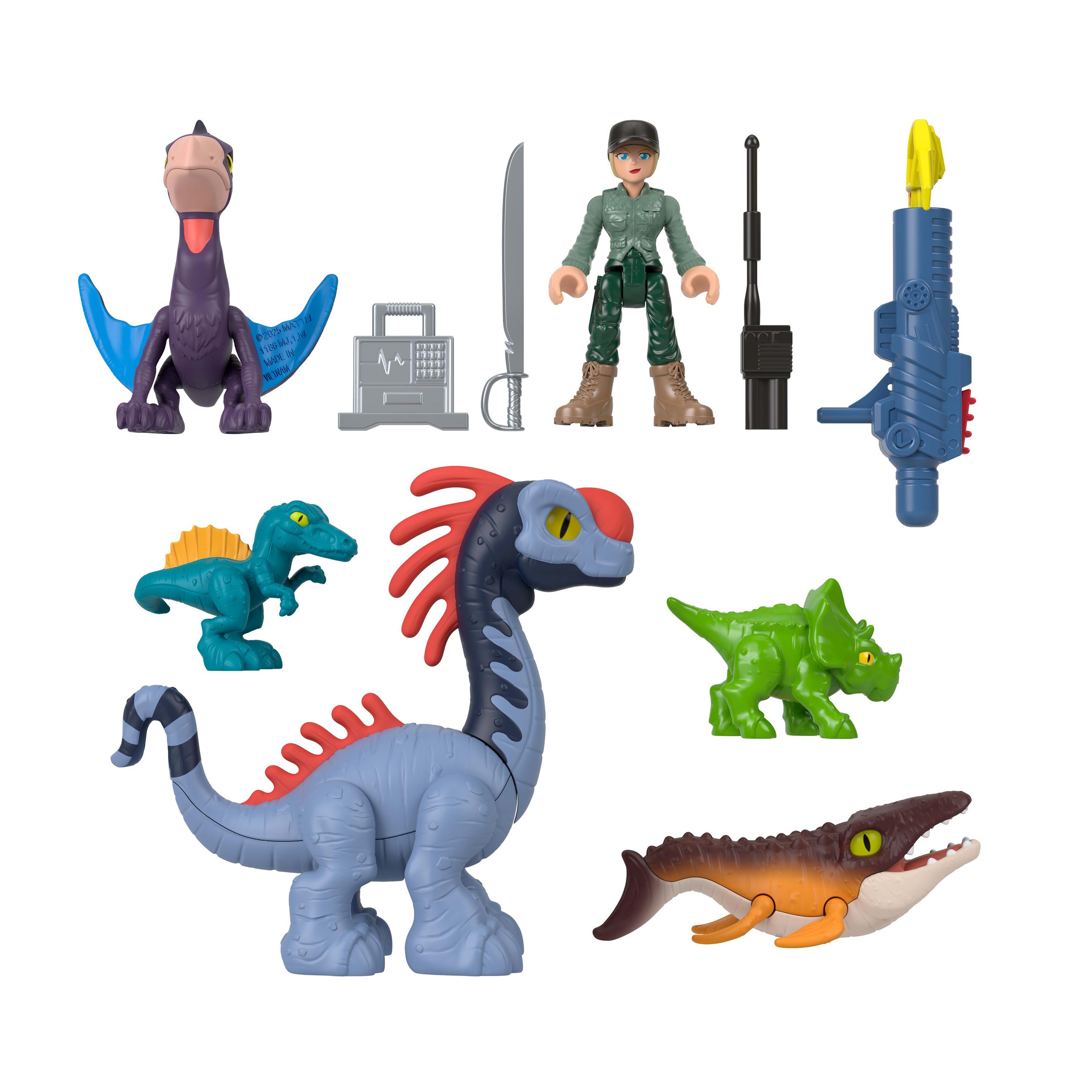 Produktbild Fisher-Price Imaginext Jurassic World: Die Wiedergeburt Set mit 6 Actionfiguren, Starter und Zubehör 3 von 5
