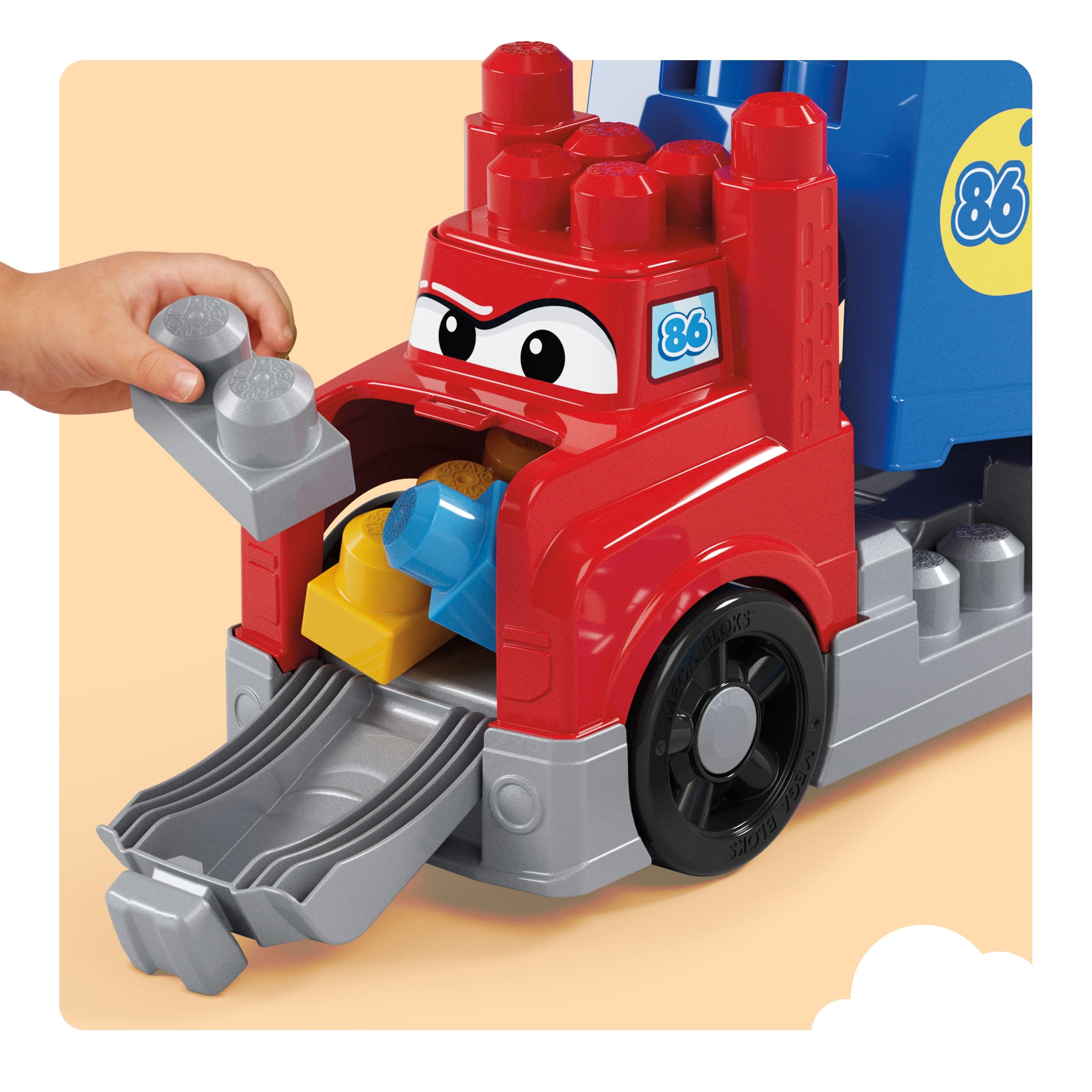 Produktbild MEGA BLOKS-Bausteine Fast Tracks Rennwagen-Transporter Spielbausteine (19 Teile) für Kleinkinder 3 von 6