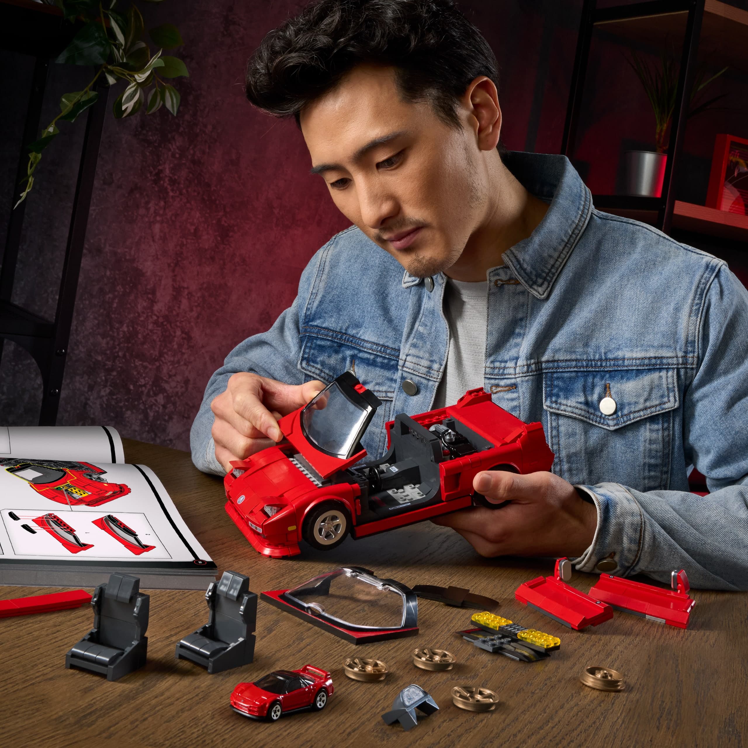 Produktbild Mattel Brick Shop Hot Wheels ’90 Acura NSX Bauset (876 Teile), für Sammler 6 von 7