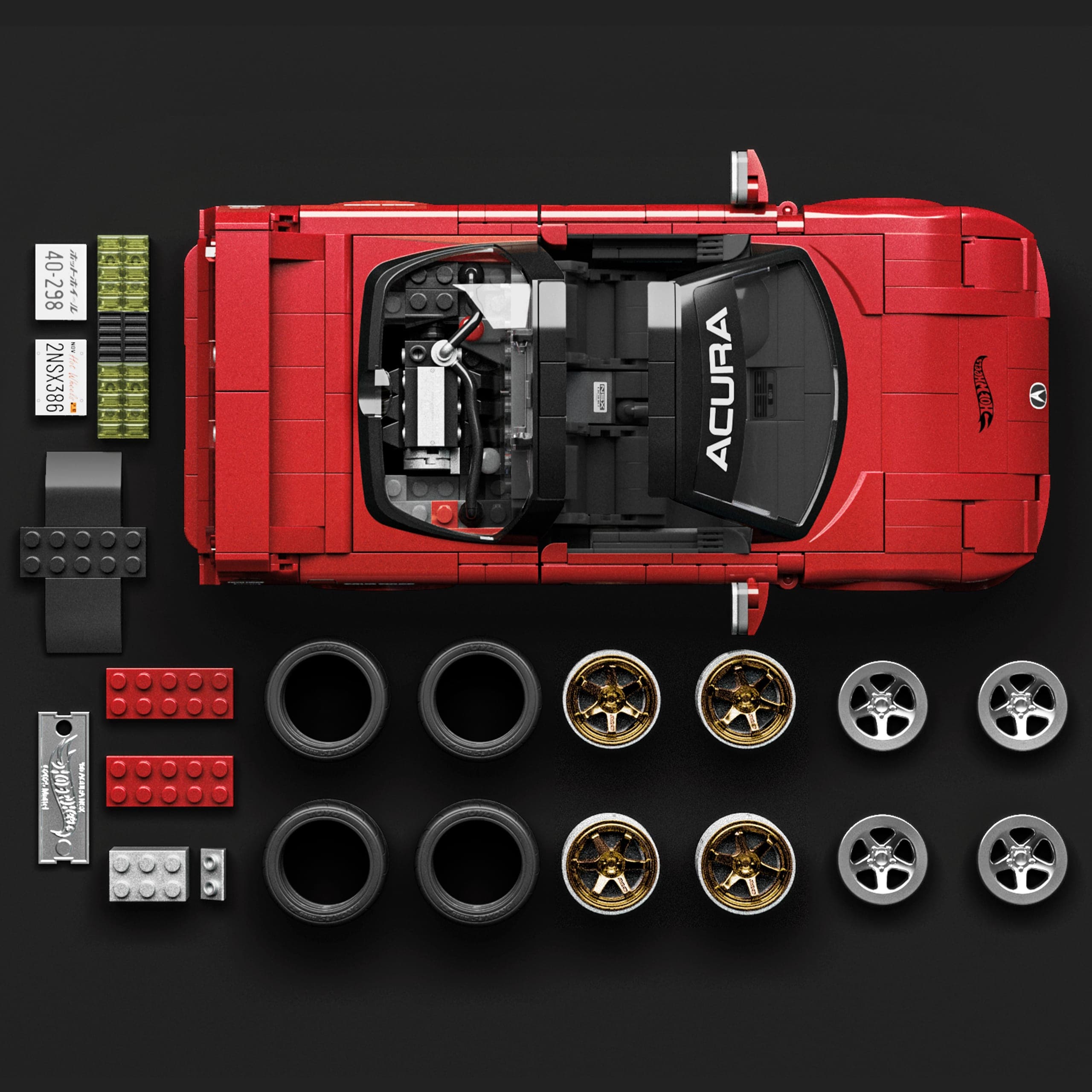 Produktbild Mattel Brick Shop Hot Wheels ’90 Acura NSX Bauset (876 Teile), für Sammler 4 von 7