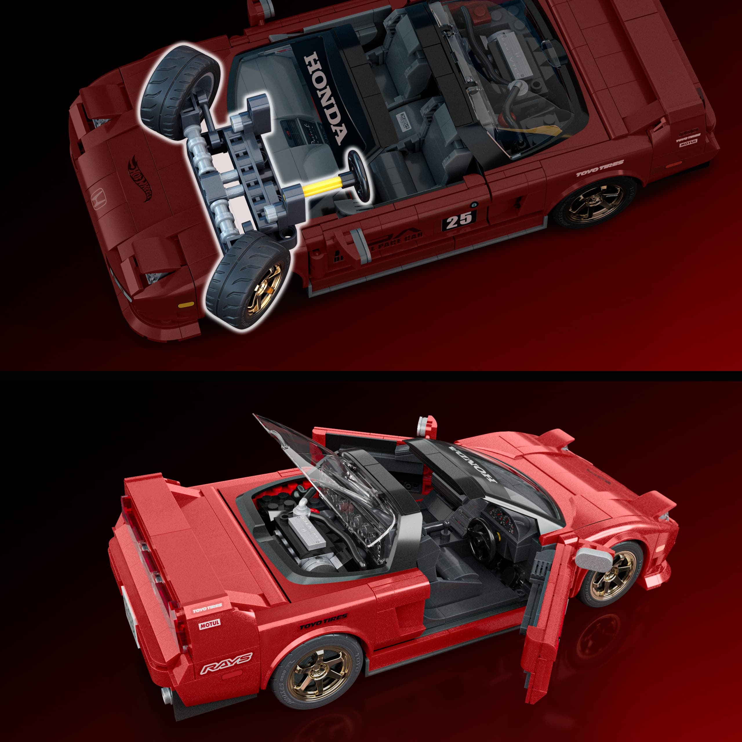 Produktbild Mattel Brick Shop Hot Wheels ’90 Acura NSX Bauset (876 Teile), für Sammler 2 von 7