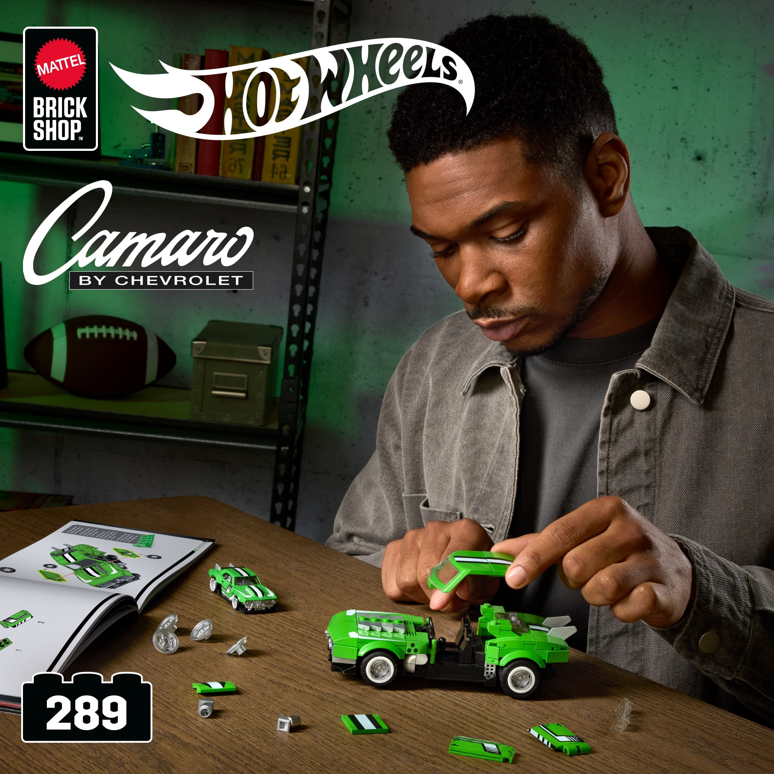 Produktbild Mattel Brick Shop Hot Wheels Custom ’68 Camaro Bauset (289 Teile), für Sammler 6 von 6