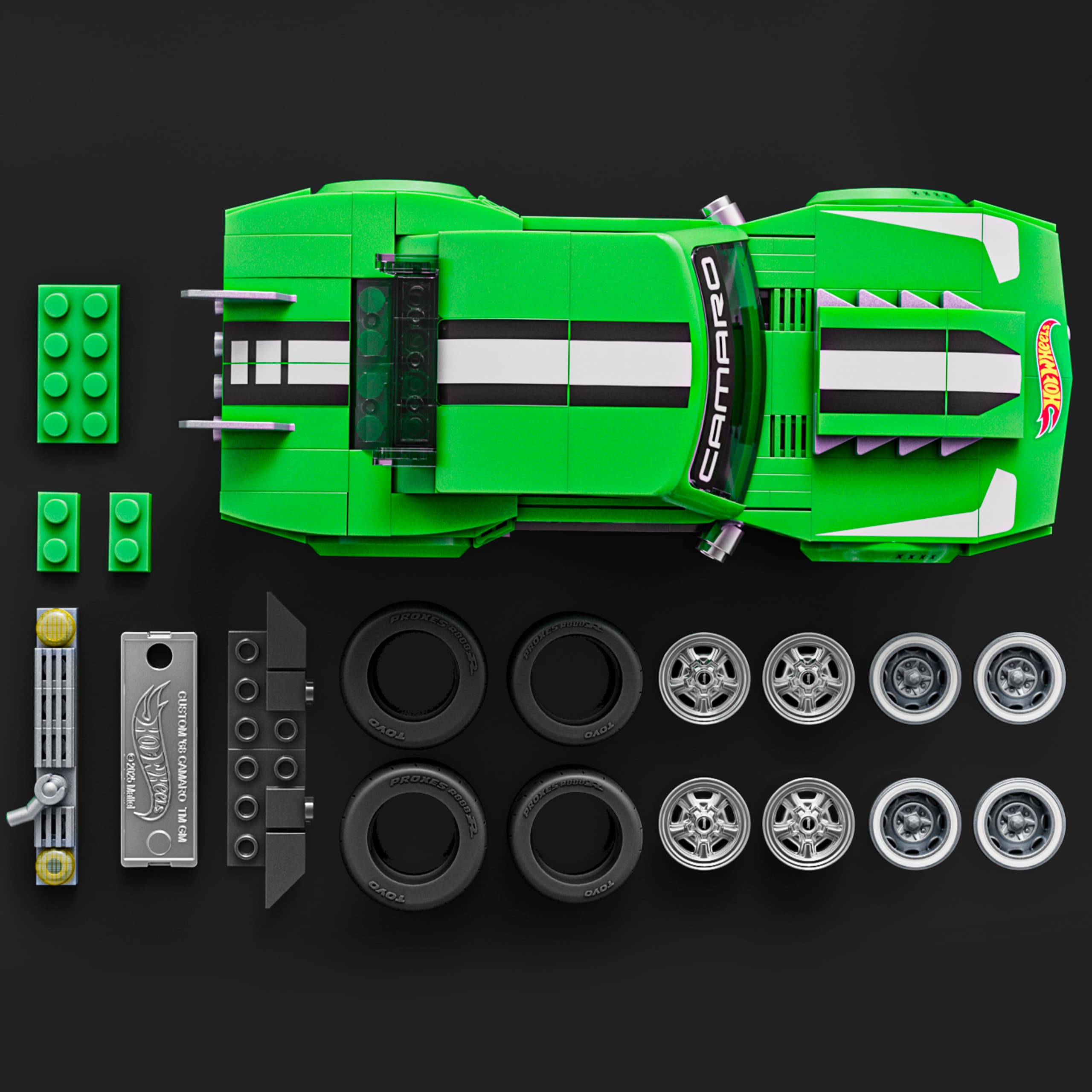 Produktbild Mattel Brick Shop Hot Wheels Custom ’68 Camaro Bauset (289 Teile), für Sammler 4 von 6