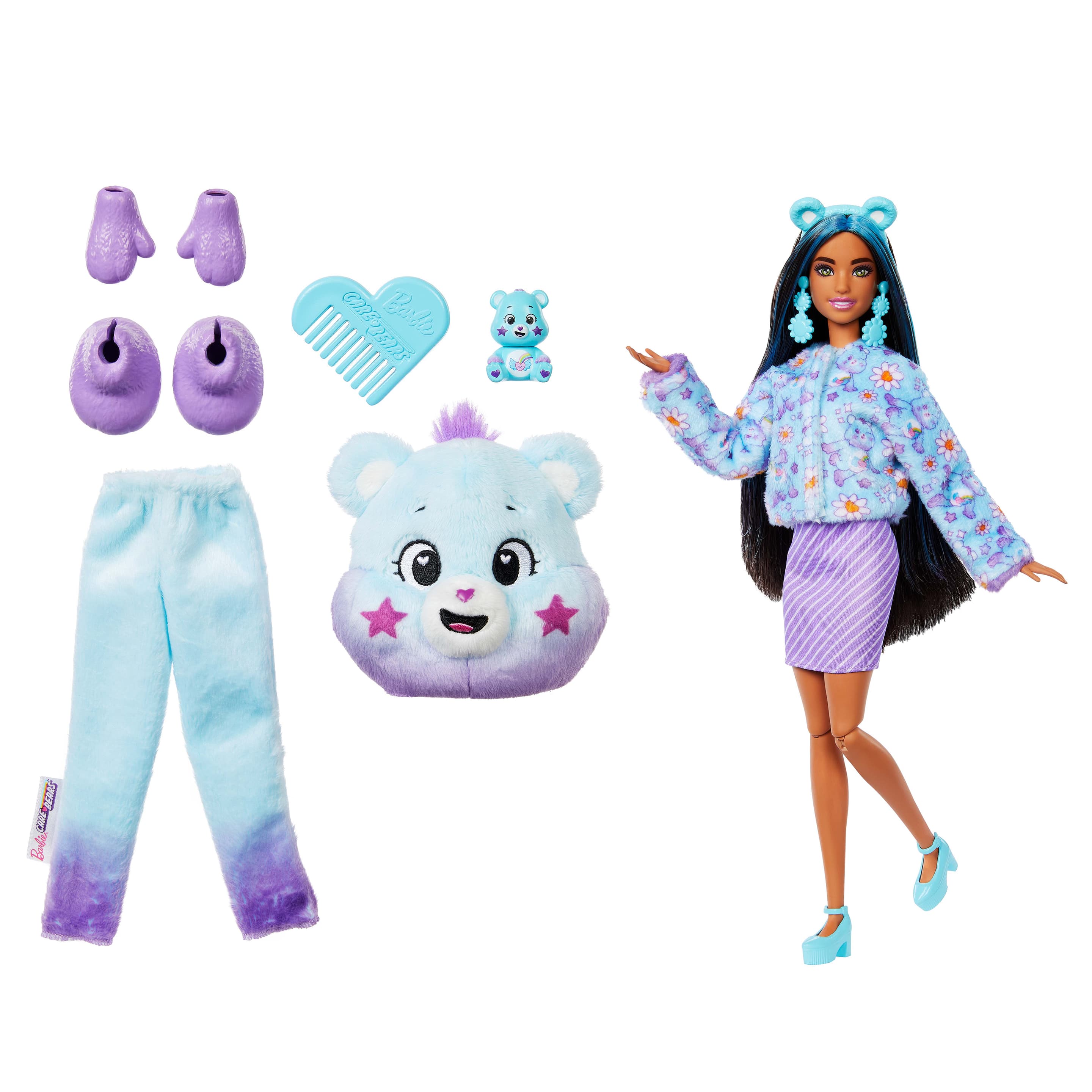 Produktbild Cutie Reveal Barbie-Puppe mit Accessoires, Glücksbärchis-Serie 2, Dream-Bright-Bärchi mit 10 Überraschungen 3 von 5