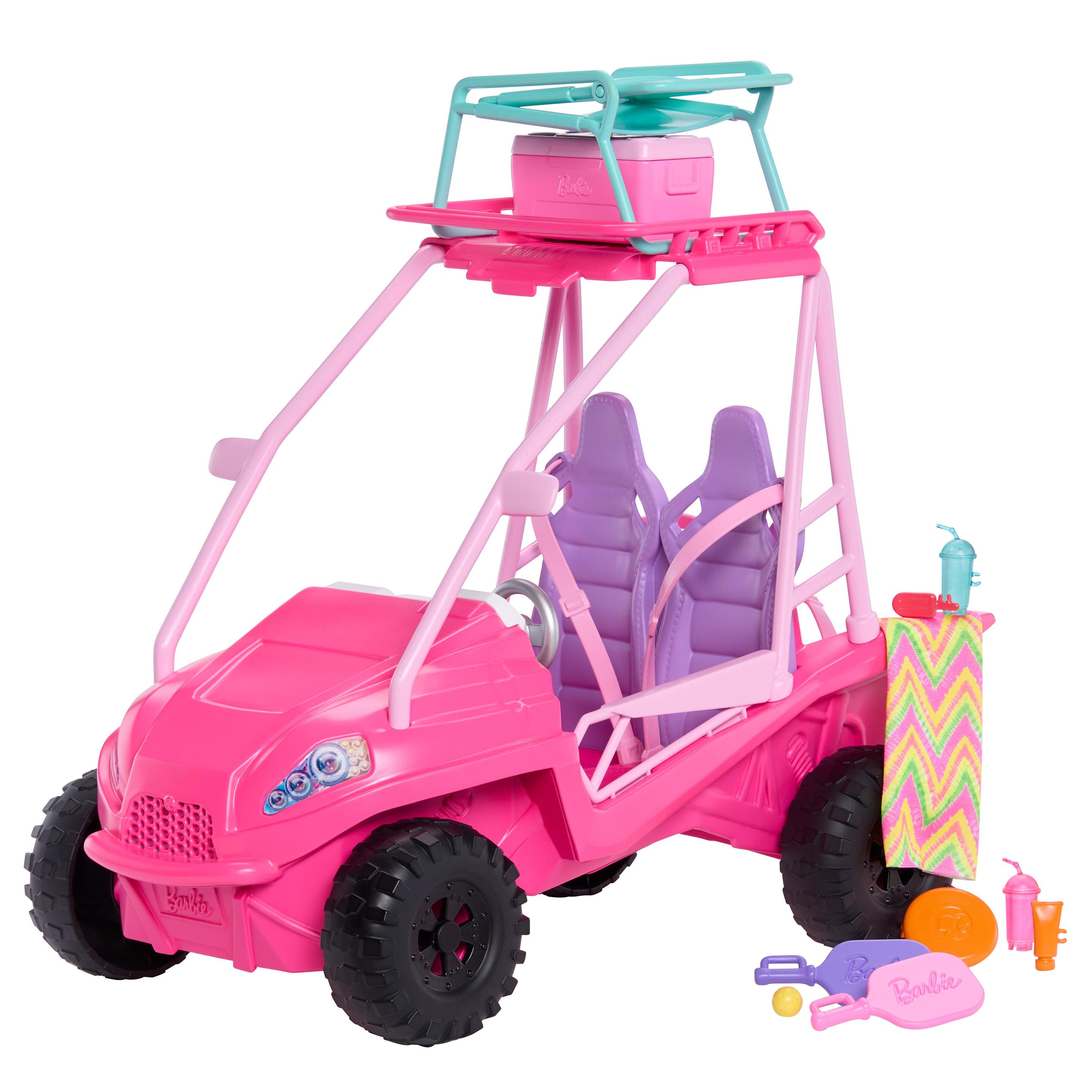 Barbie Mysteries: Beach Detectives“ Ultimativer Strand-Buggy Spielset mit mehr als 10 Zubehörteilen