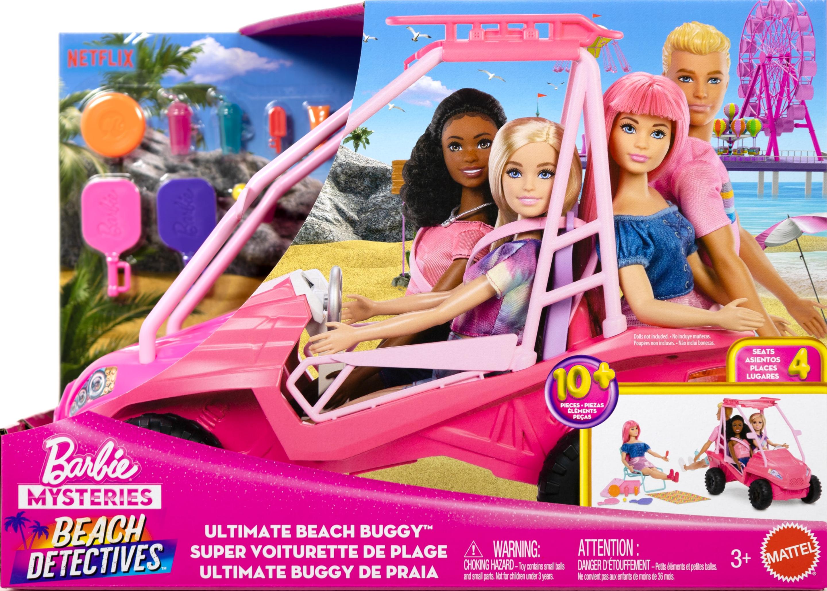 Produktbild Barbie Mysteries: Beach Detectives“ Ultimativer Strand-Buggy Spielset mit mehr als 10 Zubehörteilen 2 von 6