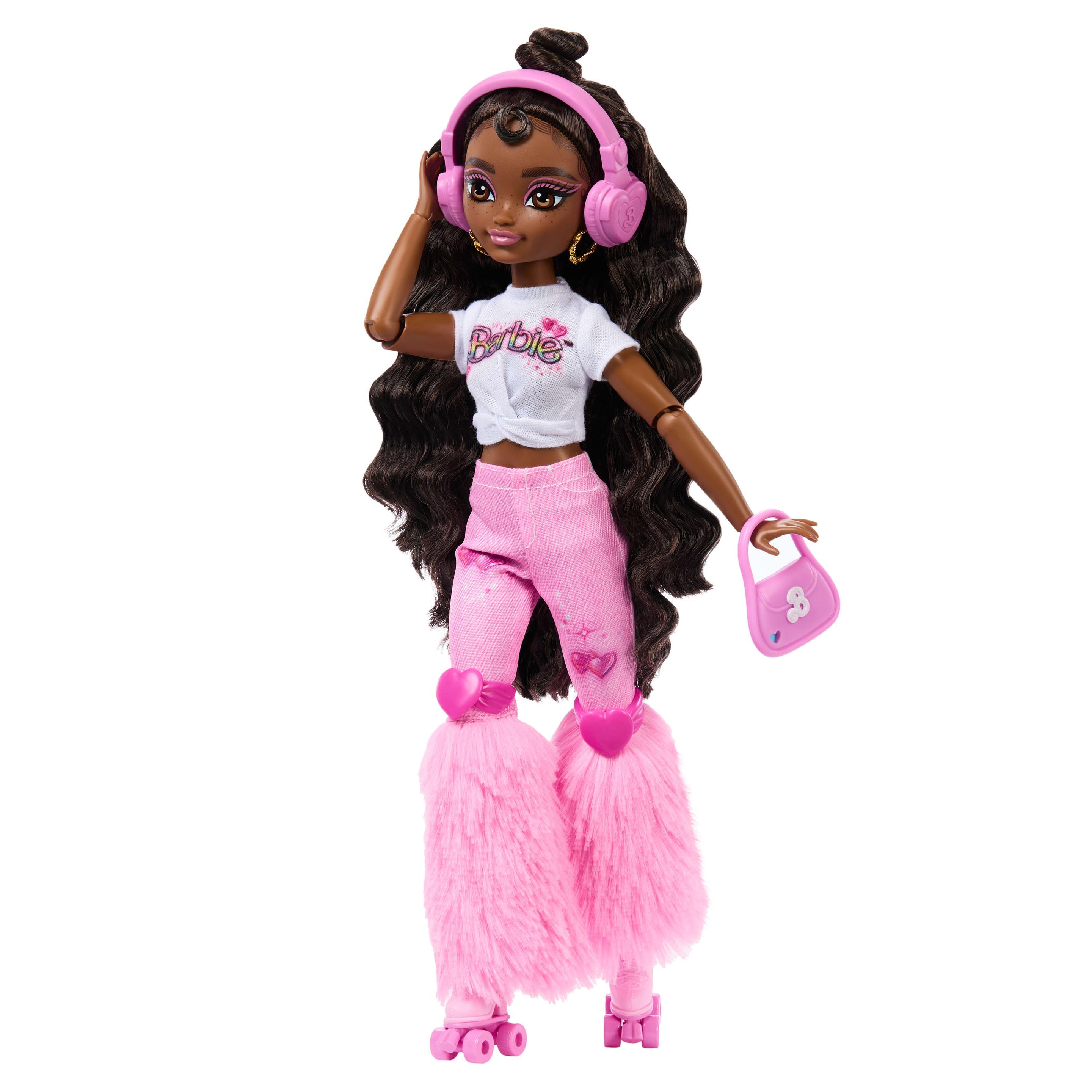Produktbild Dream Besties Barbie Brooklyn“ Rollschuh-Modepuppe mit 9 Zubehörteilen zum Thema Musik und Video 5 von 5