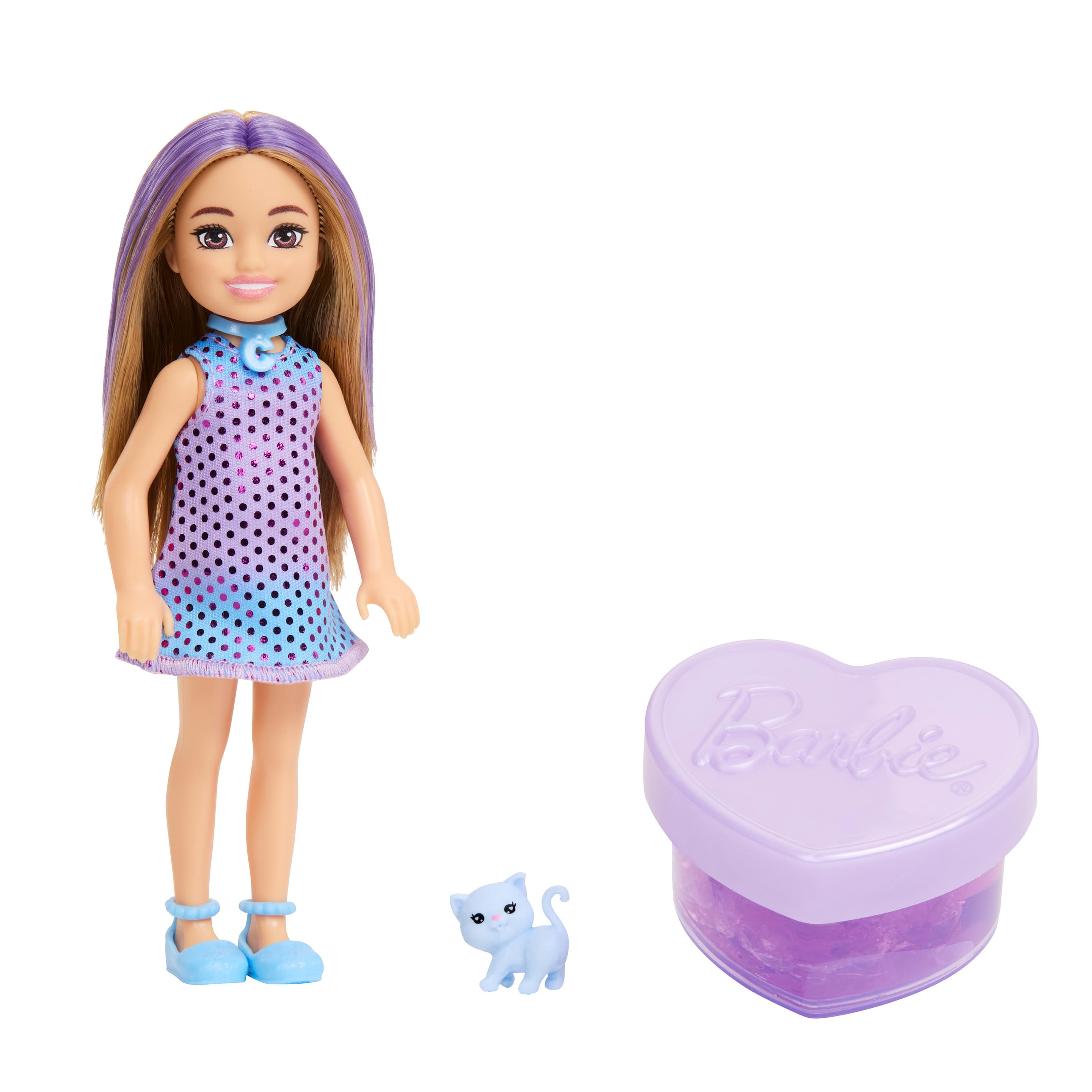 Produktbild Barbie Party Unboxed Glam Party Serie Chelsea-Puppe und Zubehör mit 6 Überraschungen (Stile können abweichen) 9 von 10