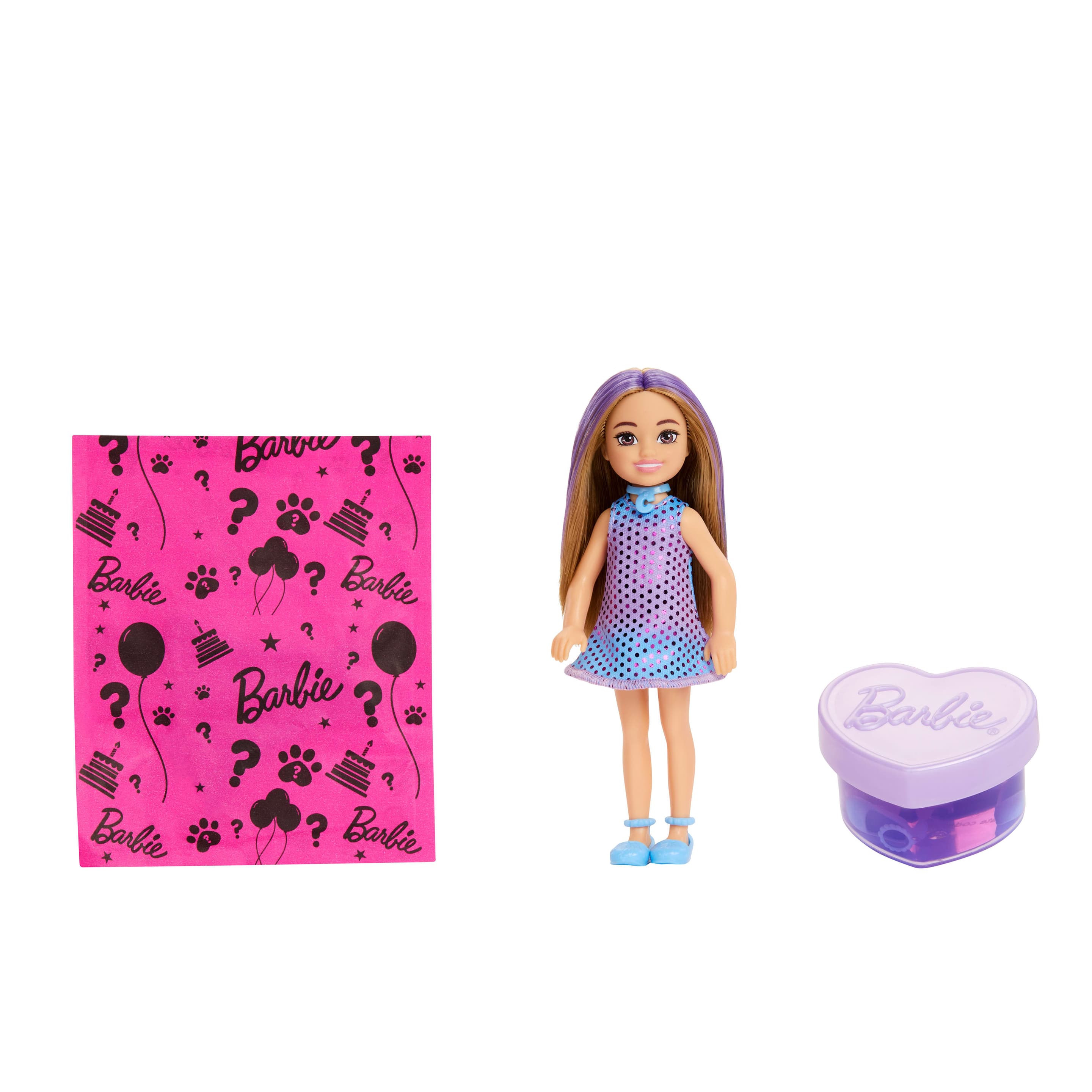 Produktbild Barbie Party Unboxed Glam Party Serie Chelsea-Puppe und Zubehör mit 6 Überraschungen (Stile können abweichen) 7 von 10