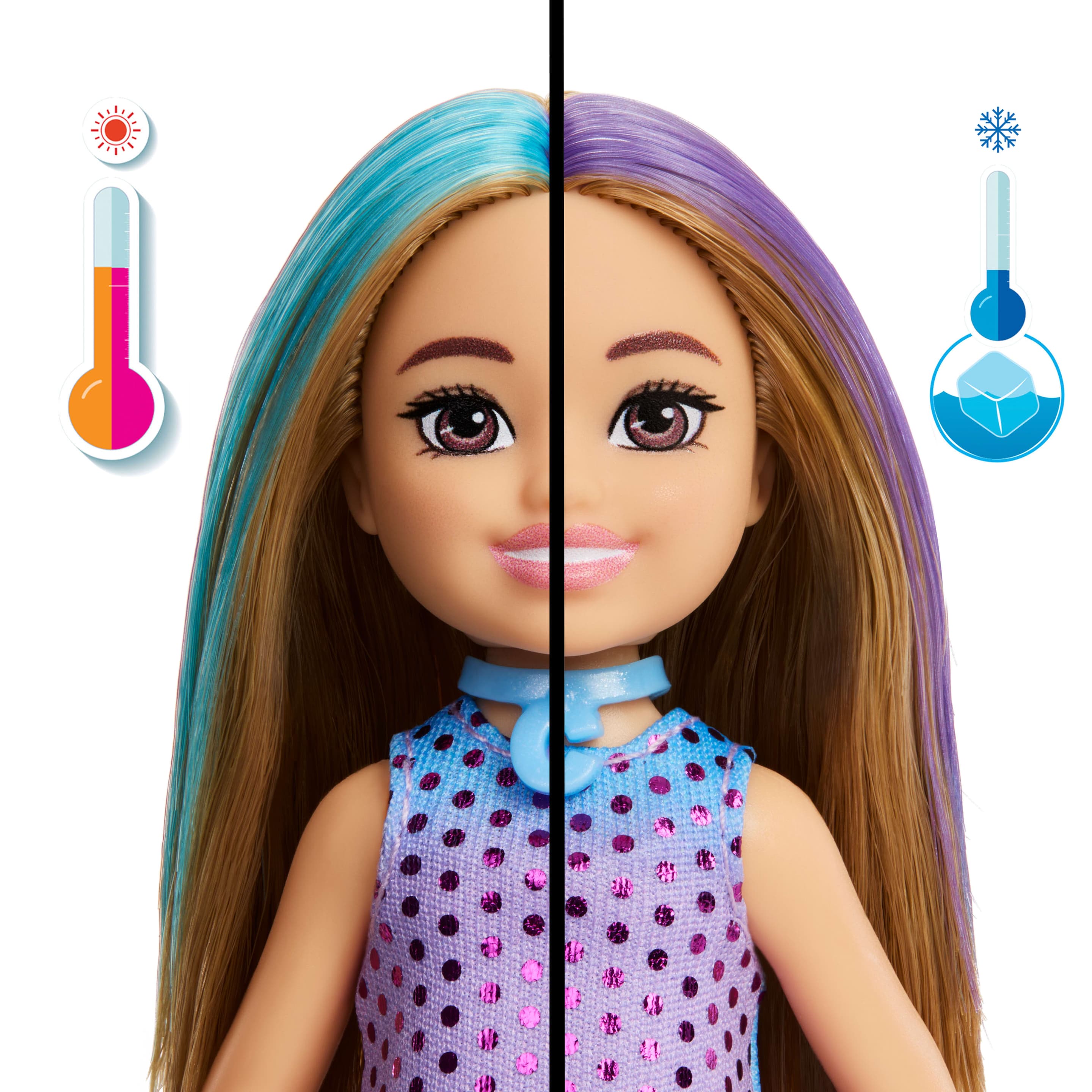 Produktbild Barbie Party Unboxed Glam Party Serie Chelsea-Puppe und Zubehör mit 6 Überraschungen (Stile können abweichen) 5 von 10