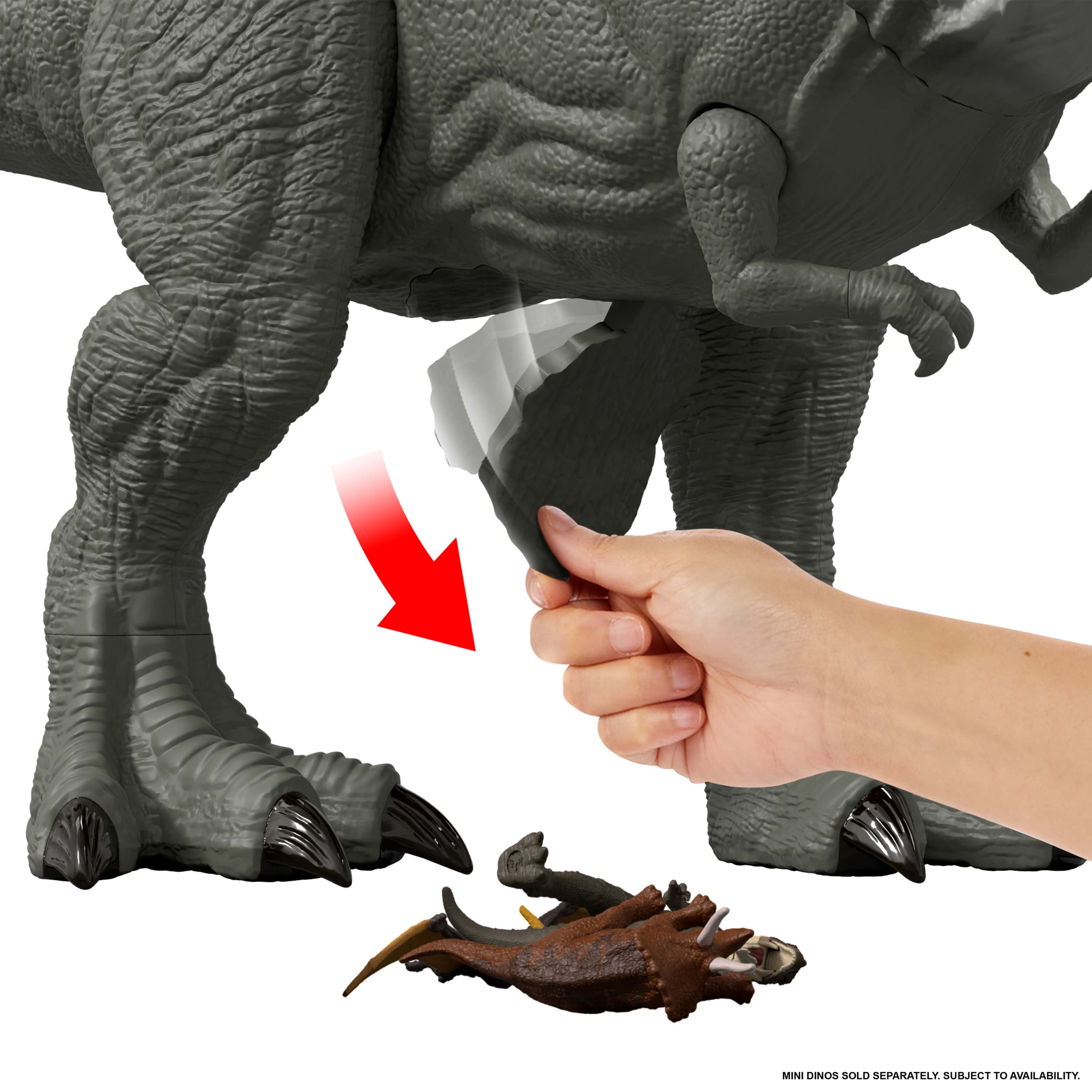Produktbild Jurassic World: Die Wiedergeburt Riesendino Tyrannosaurus rex Actionfigur, T-rex-Dinosaurierspielzeug, filmgetreu 4 von 6