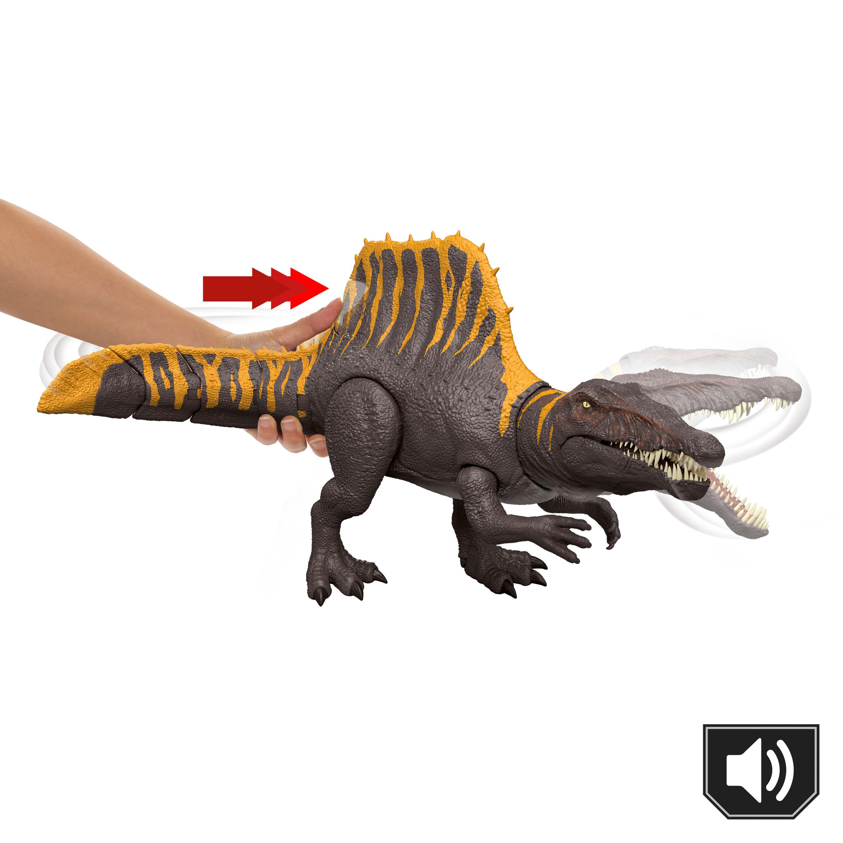 Produktbild Jurassic World Rebirth Tail Thrasher Spinosaurus-Actionfigur, Dinosaurierspielzeug mit 2 Angriffsbewegungen 5 von 6