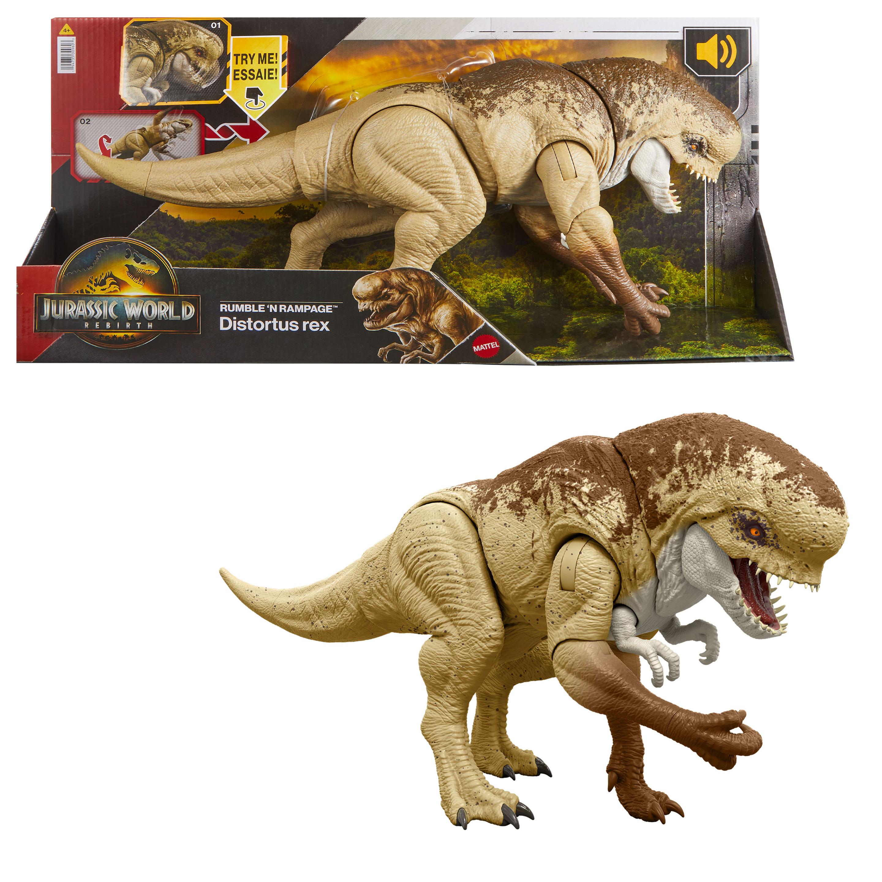 Jurassic World Rebirth Bösewicht1 Dino-Actionfigur, 56 cm Doppelattacke Dinosaurier-Spielzeug, 2 Angriffe