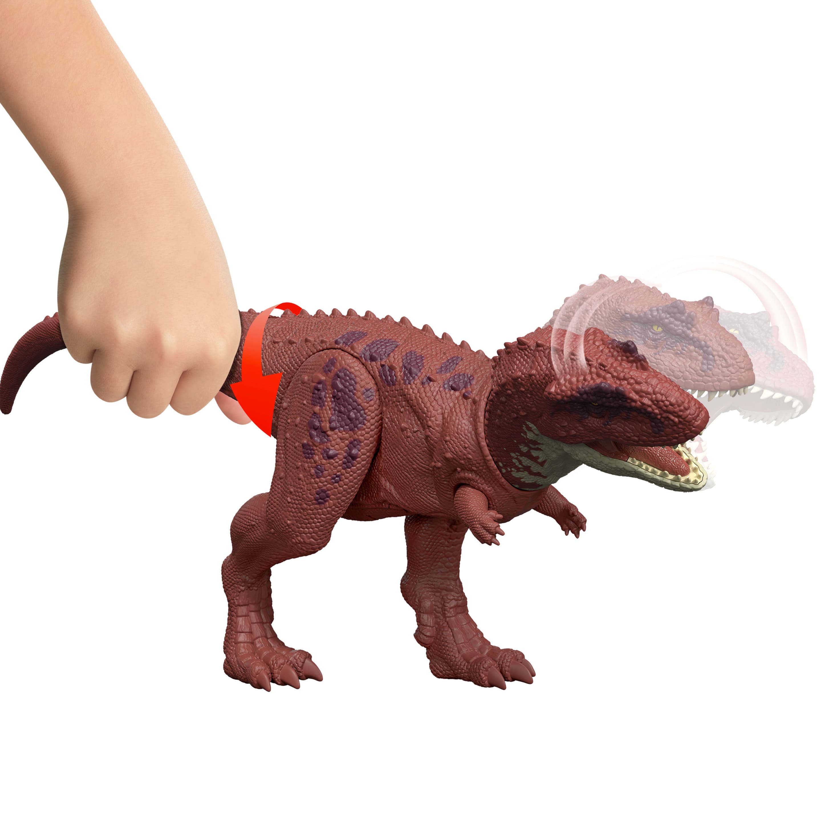Produktbild Jurassic World: Die Wiedergeburt Wild Roar Aucasaurus-Dinosaurierspielzeug mit schwanzgesteuertem Beißangriff und Brüllgeräusch 3 von 5