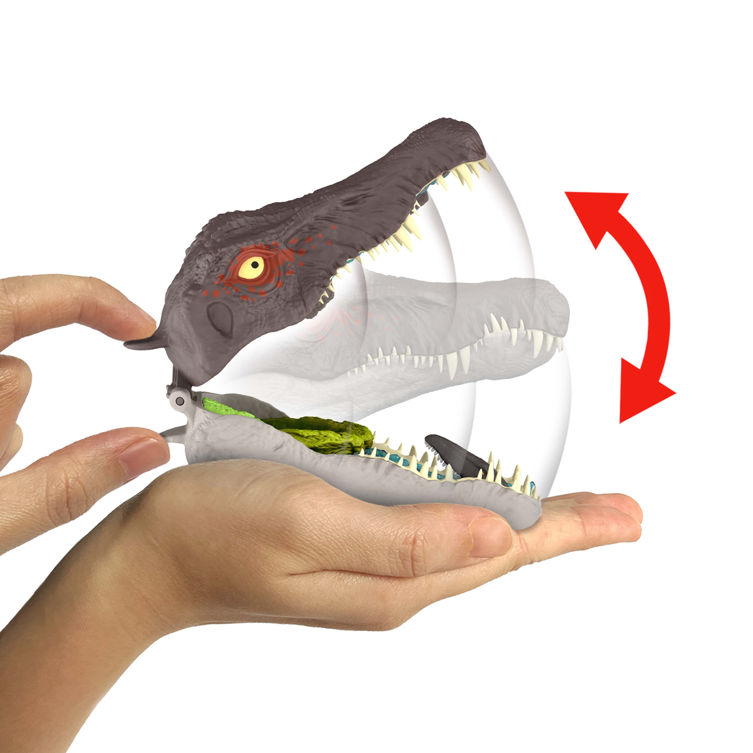 Produktbild Jurassic World Rebirth, kleines Abenteuer-Spielset in Form eines Spinosaurus-Kopfes, interaktive Funktionen und Figuren 5 von 6