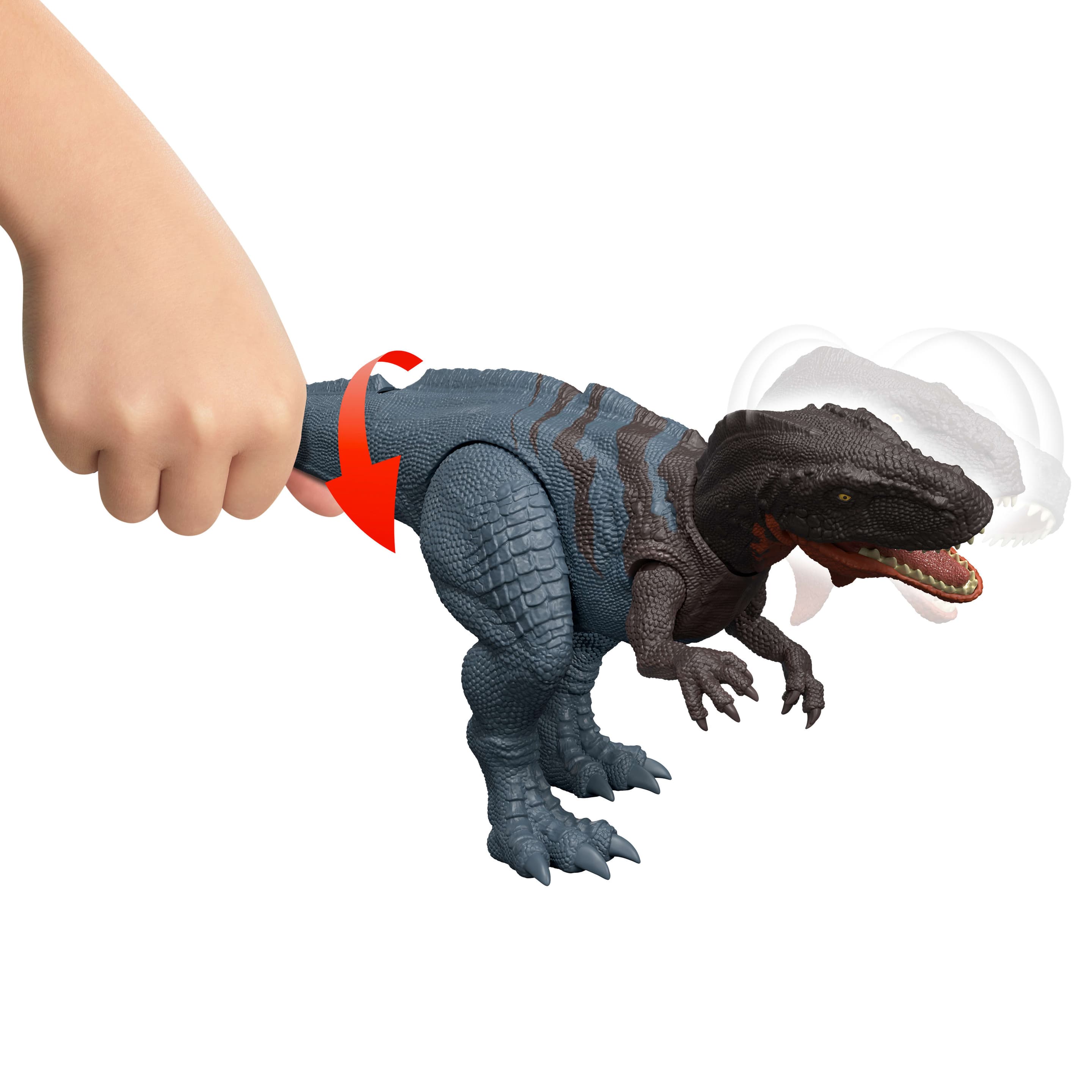 Produktbild Jurassic World: Die Wiedergeburt Wild Roar Abelisaurus-Dinosaurierspielzeug mit schwanzgesteuertem Beißangriff und Brüllgeräusch 4 von 6