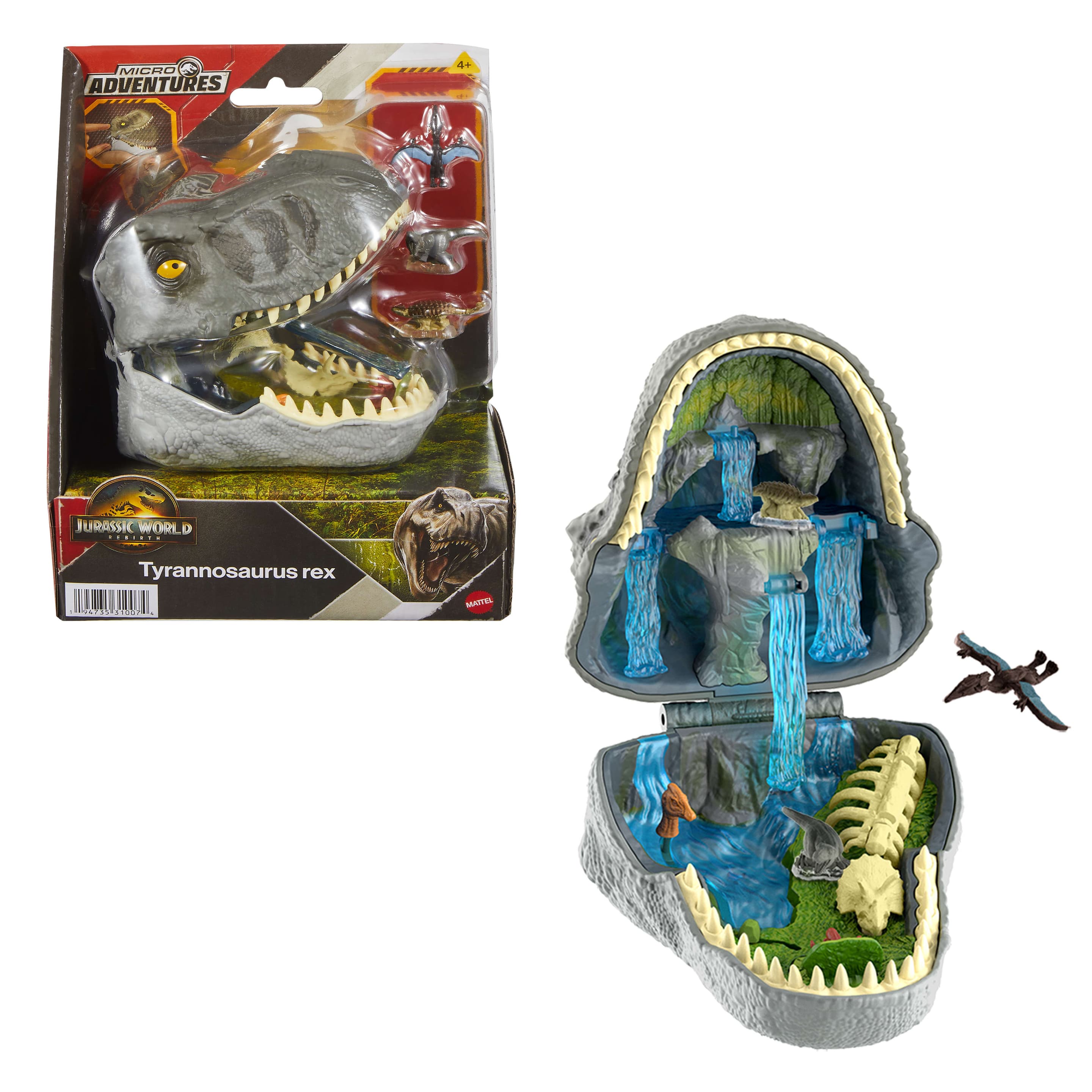Jurassic World: Die Wiedergeburt, kleines Abenteuer-Spielset in Form eines Tyrannosaurus rex-Kopfes
