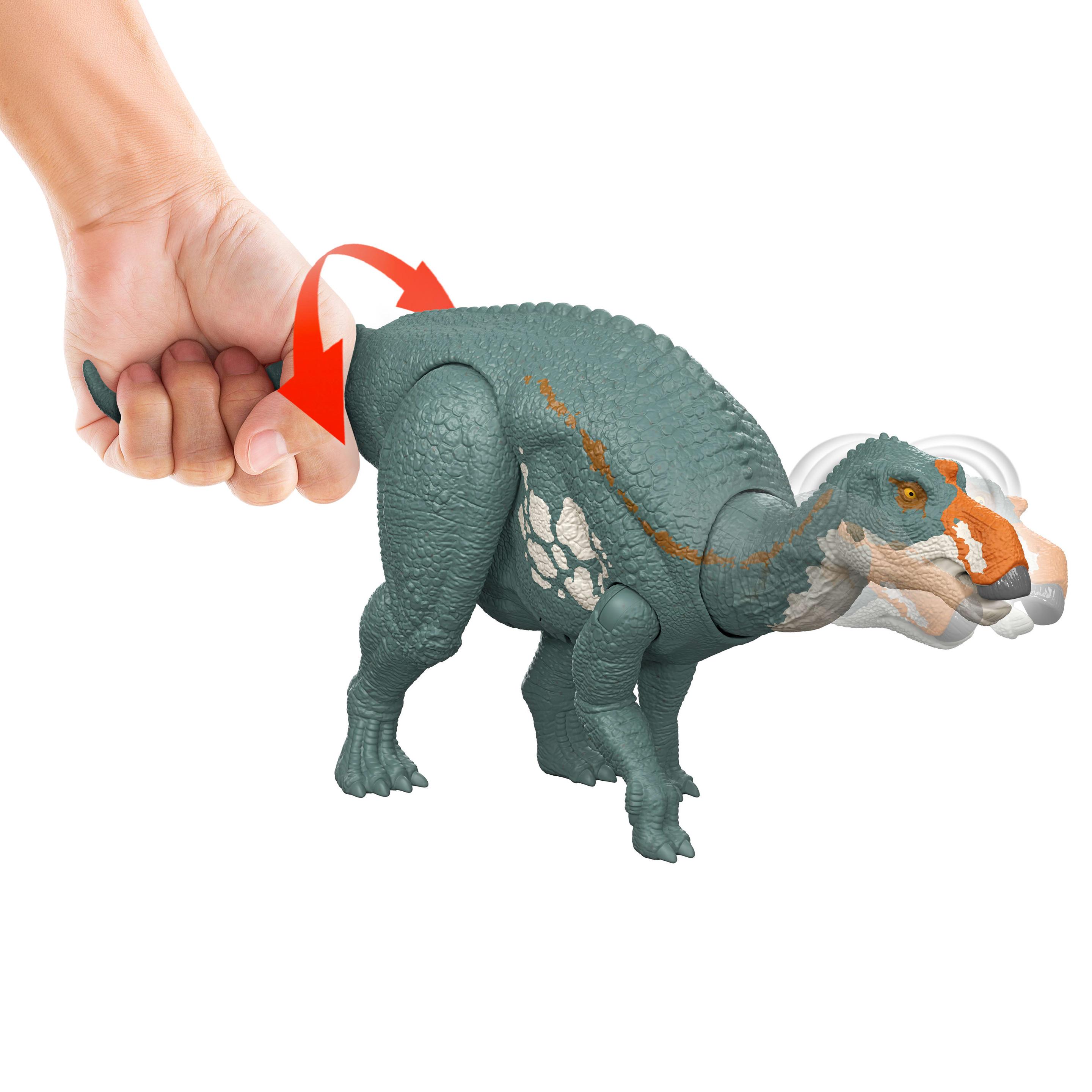 Produktbild Jurassic World: Die Wiedergeburt Wild Roar Maiasaura Dinosaurierspielzeug mit schwanzgesteuertem Beiß-Angriff und Brüllgeräusch 3 von 6