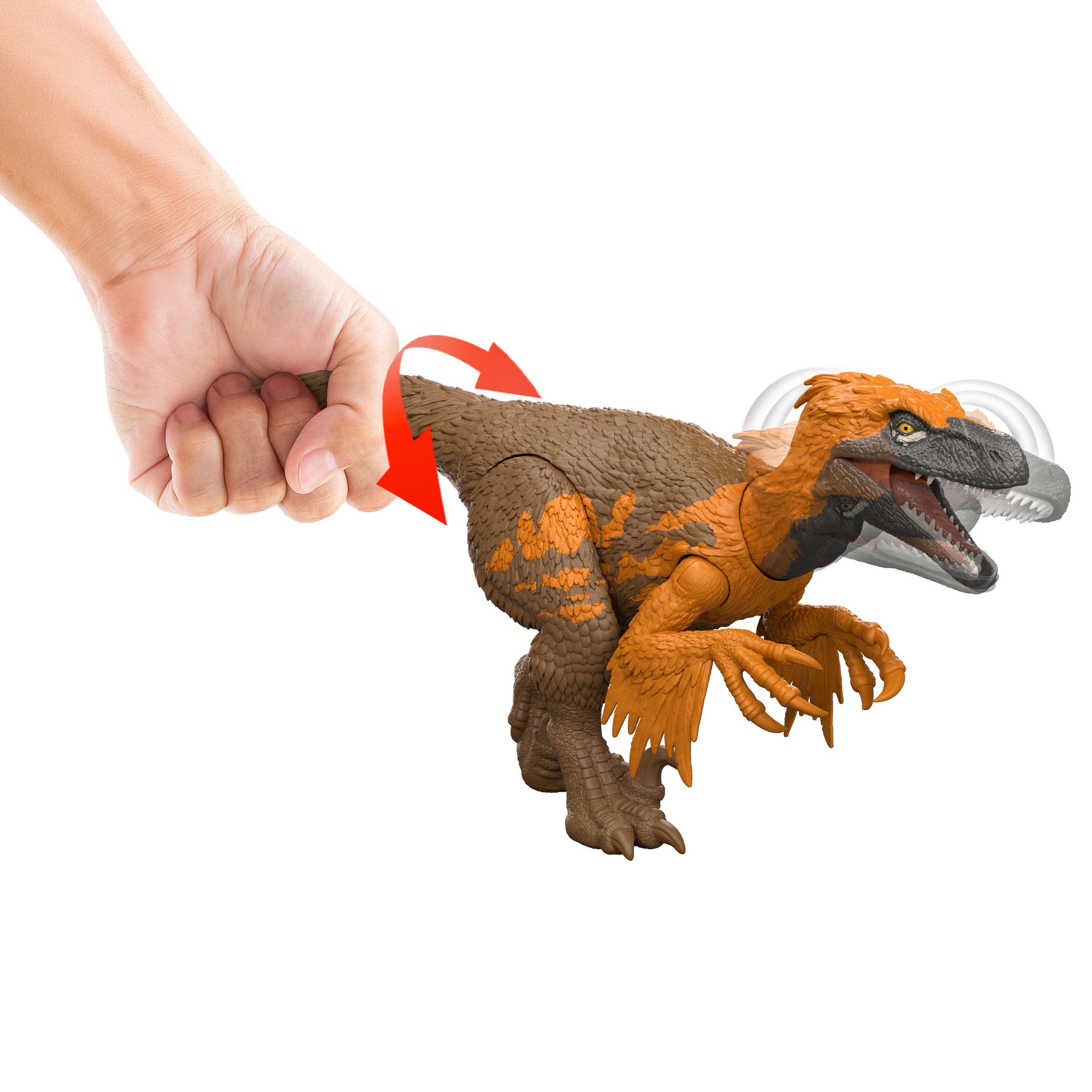 Produktbild Jurassic World: Die Wiedergeburt Wild Roar Utahraptor Dinosaurierspielzeug mit schwanzgesteuertem Beiß-Angriff und Brüllgeräusch 4 von 6