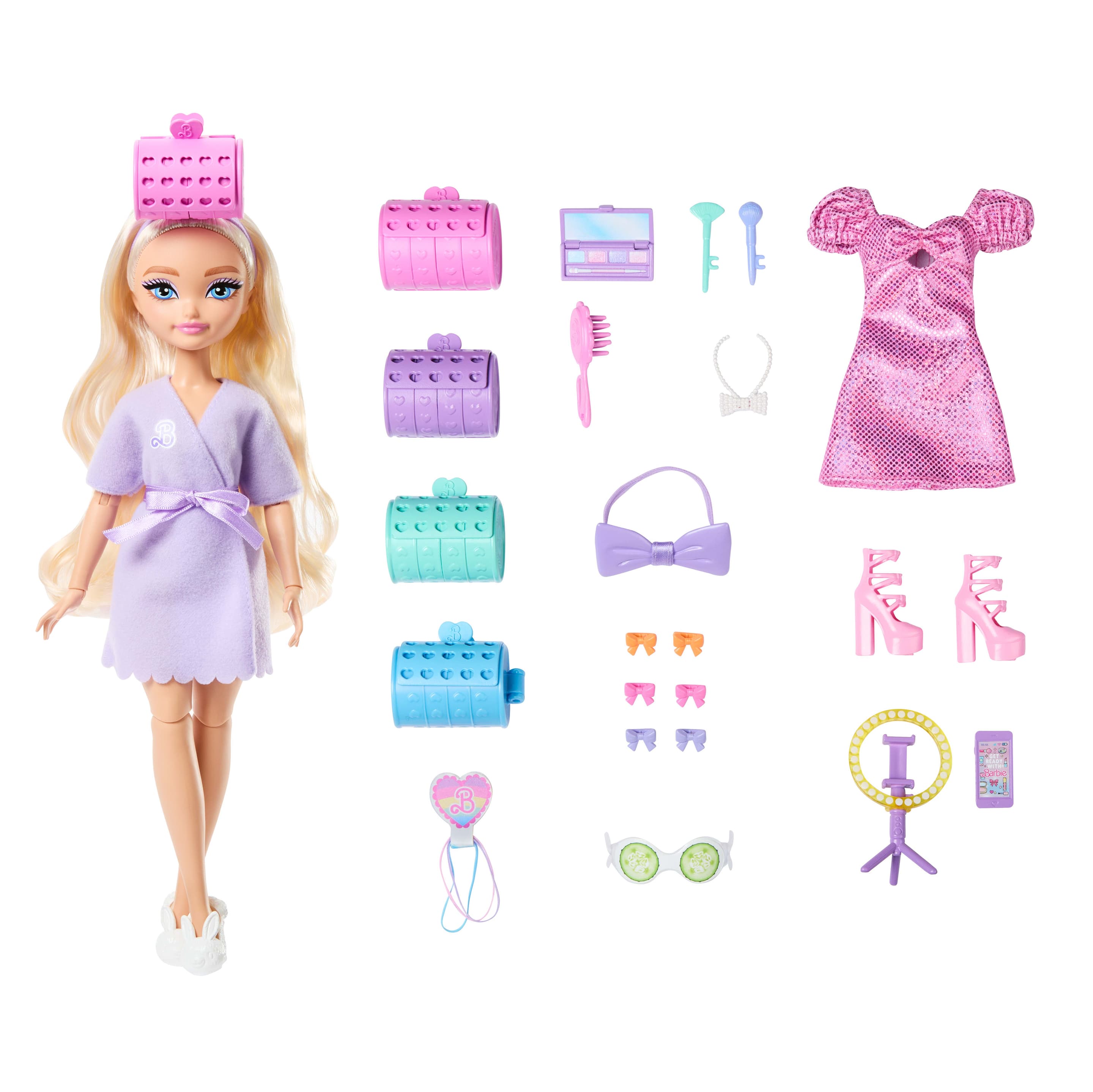 Barbie Dream GET READY WITH BARBIE™ Barbie Malibu“-Modepuppe mit Überraschungs-Accessoires und mehr als 15 Looks