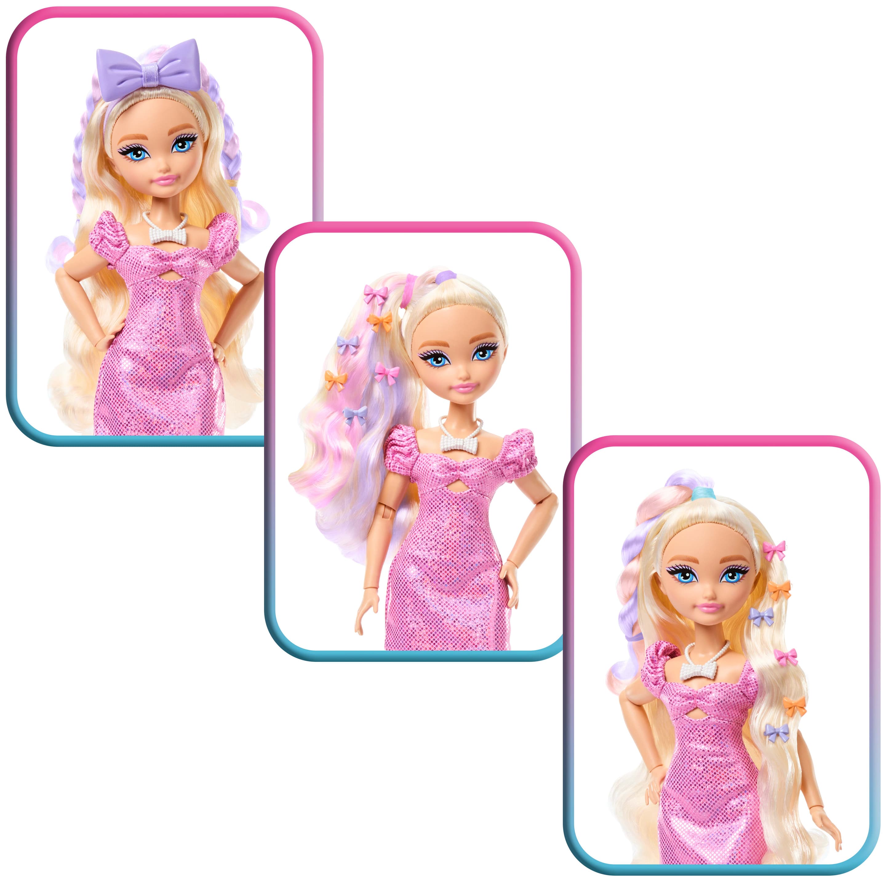 Produktbild Barbie Dream GET READY WITH BARBIE™ Barbie Malibu“-Modepuppe mit Überraschungs-Accessoires und mehr als 15 Looks 2 von 6