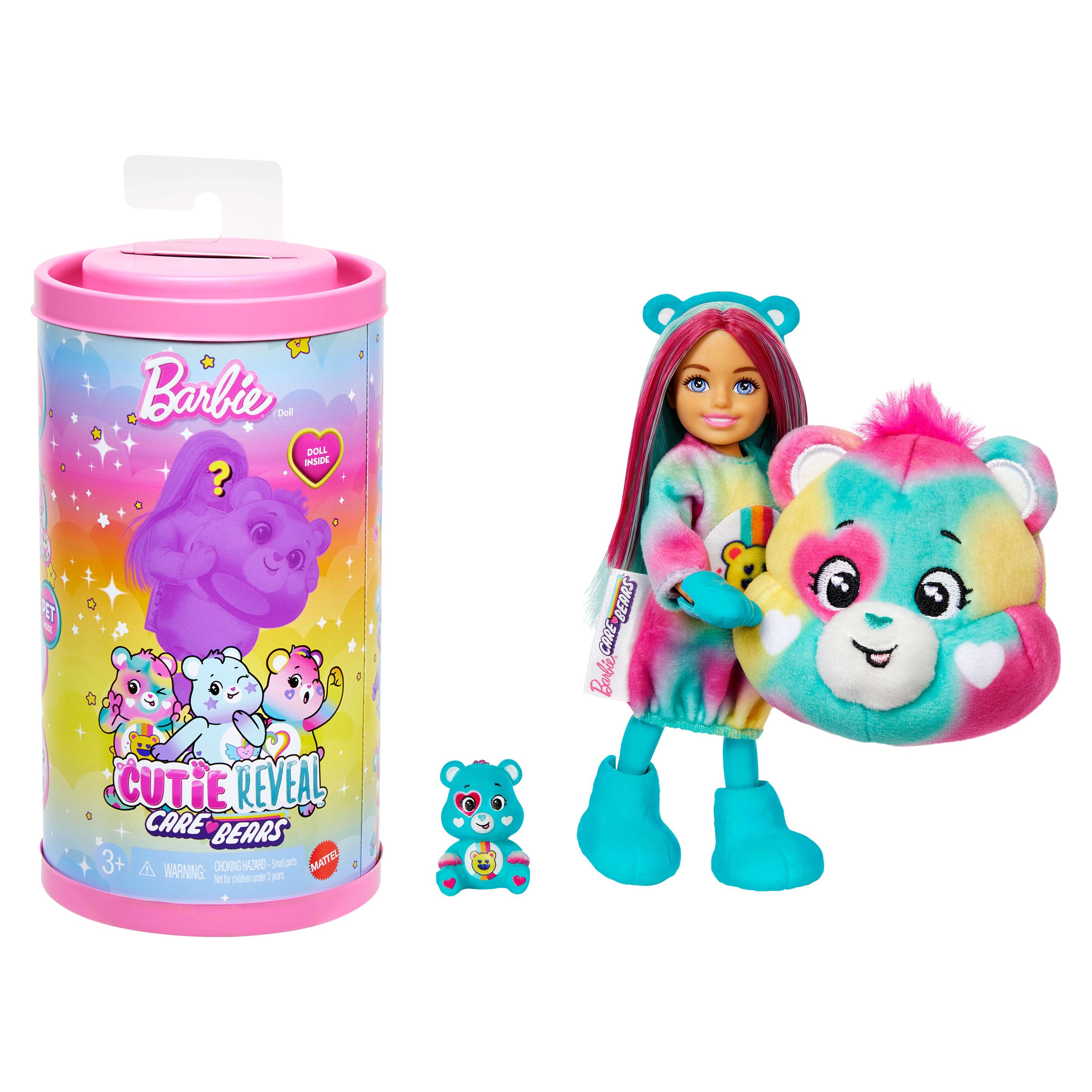 Barbie Cutie Reveal Glücksbärchis kleine Chelsea-Puppe und Zubehör, Serie 2 (Stile können abweichen)