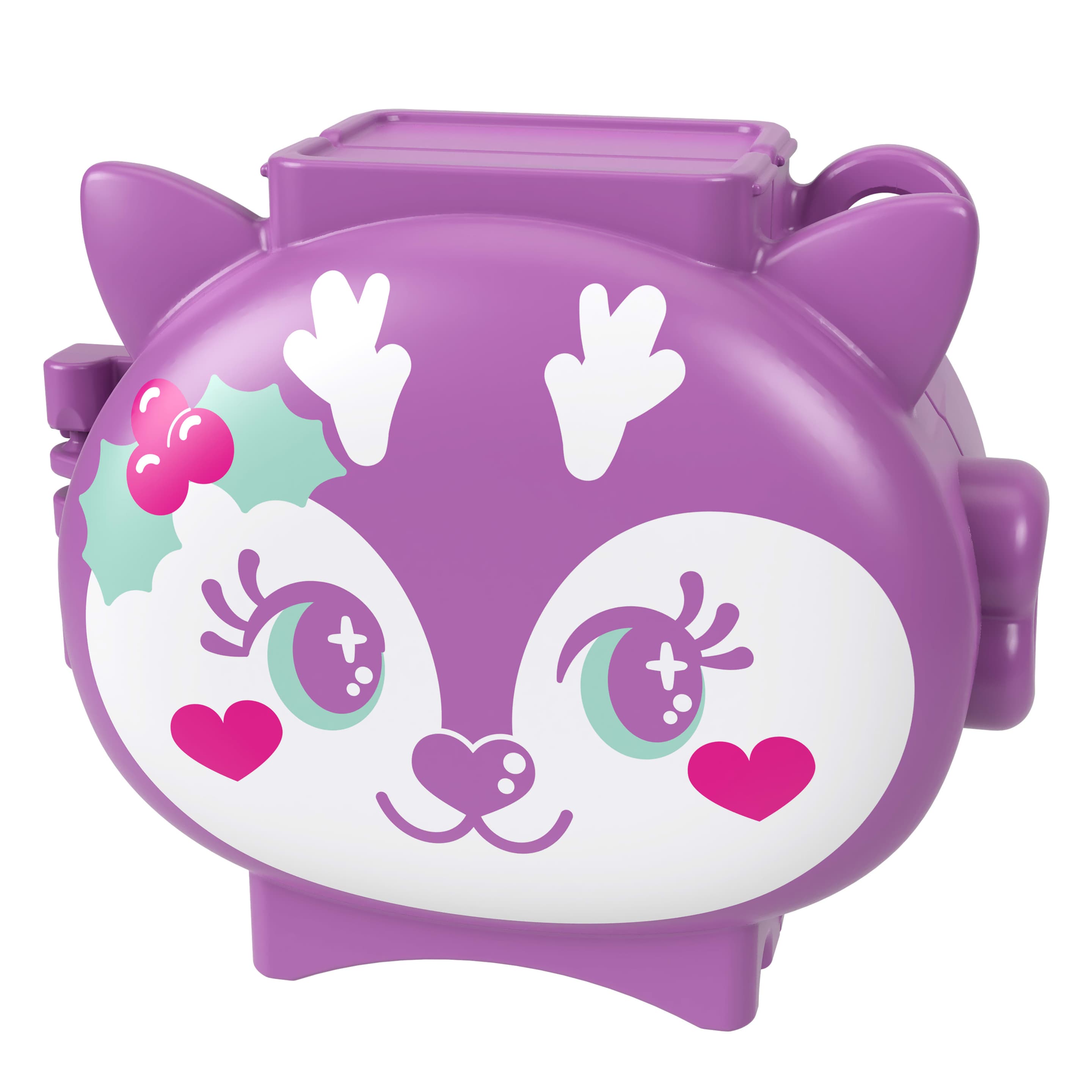 Produktbild Polly Pocket Feiertags-Schatullen Geschenkset, stapelbares Schatullen-Spielset mit Minipuppe, Zubehör und Haustier 5 von 6