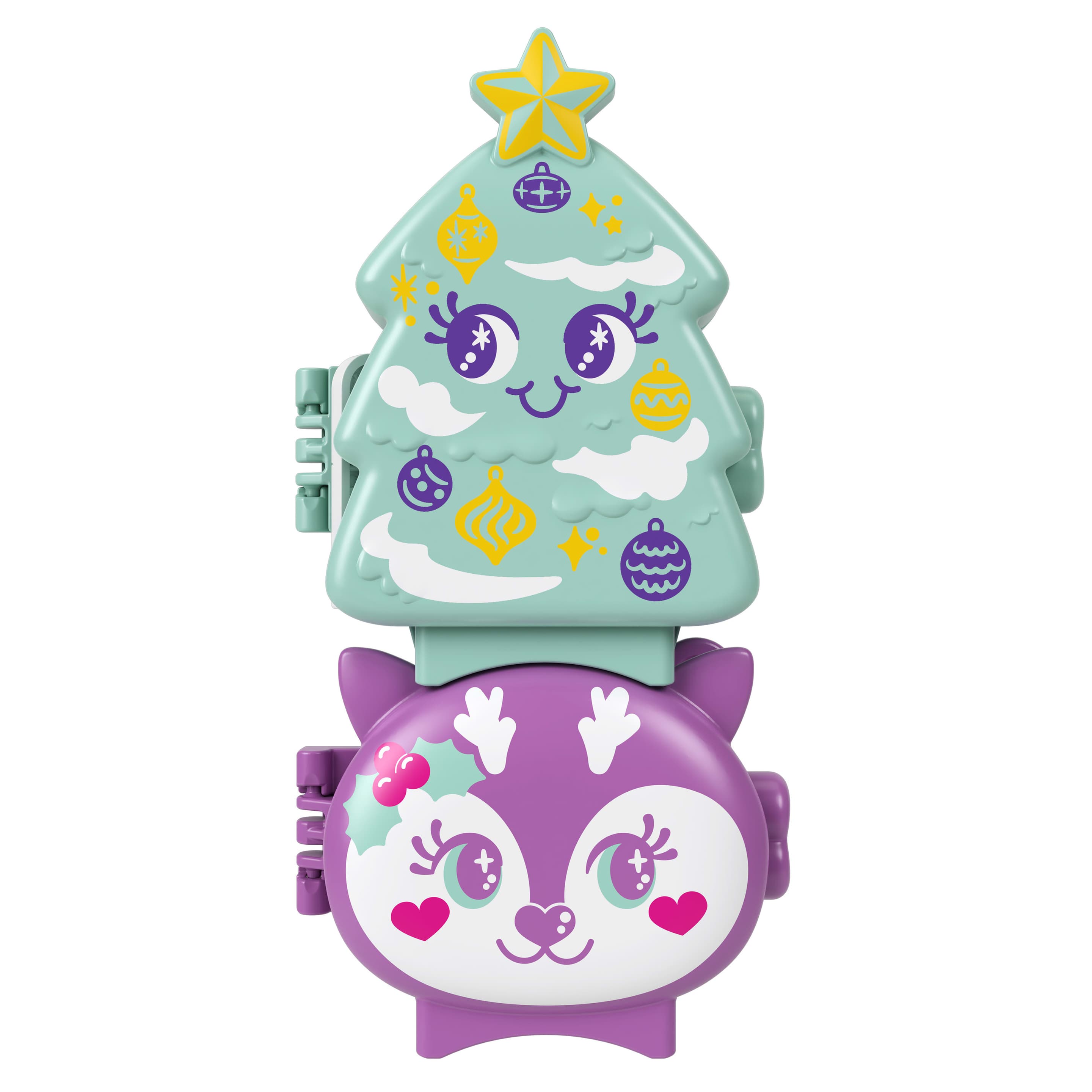 Produktbild Polly Pocket Feiertags-Schatullen Geschenkset, stapelbares Schatullen-Spielset mit Minipuppe, Zubehör und Haustier 3 von 6