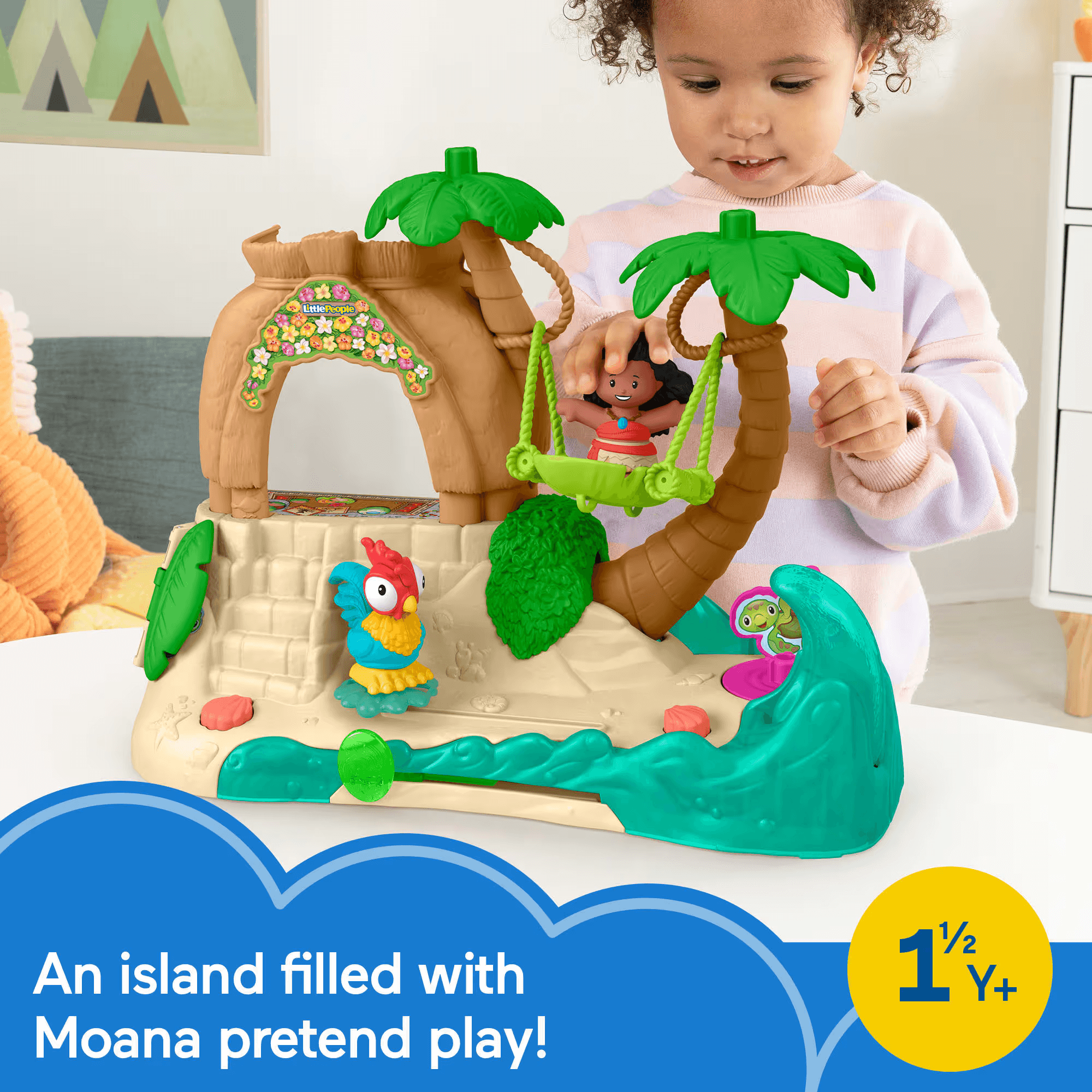 Produktbild Fisher-Price Little People Disney Princess Moana Abenteuer-Dorf – Spielspaß für kleine Entdecker 6 von 6