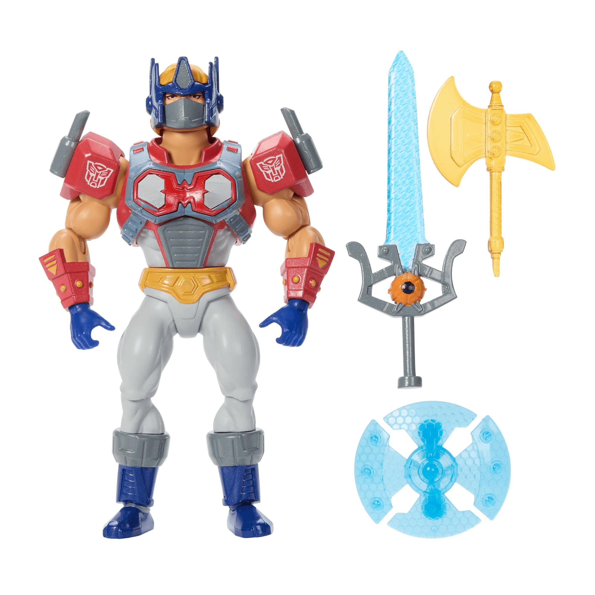 Masters of the Universe x Transformers – Optimus Prime Armor He-Man Actionfigur