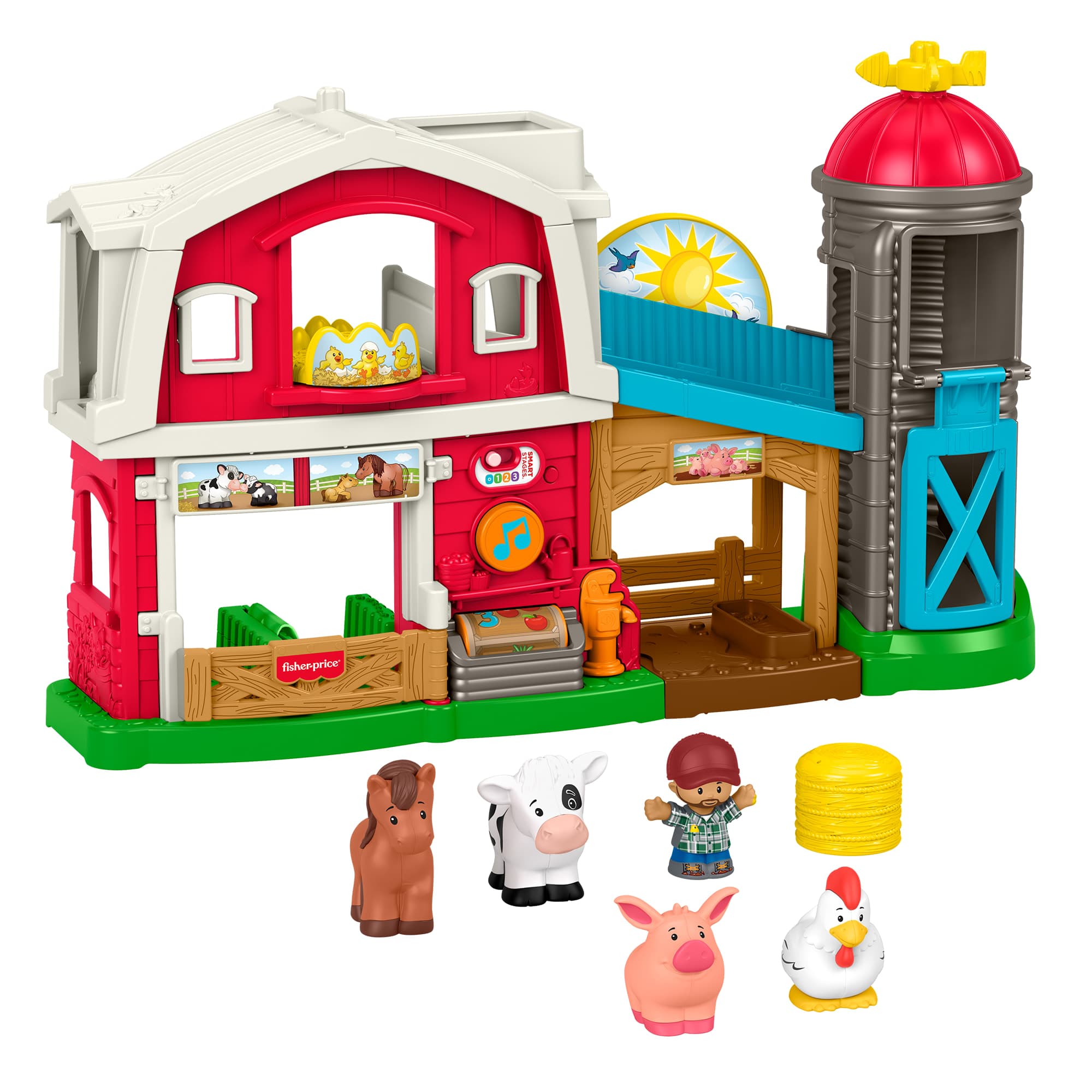 Fisher-Price Little People Pflegespaß Bauernhof Spielset Lernspielzeug für Kleinkinder, mehrsprachige Version