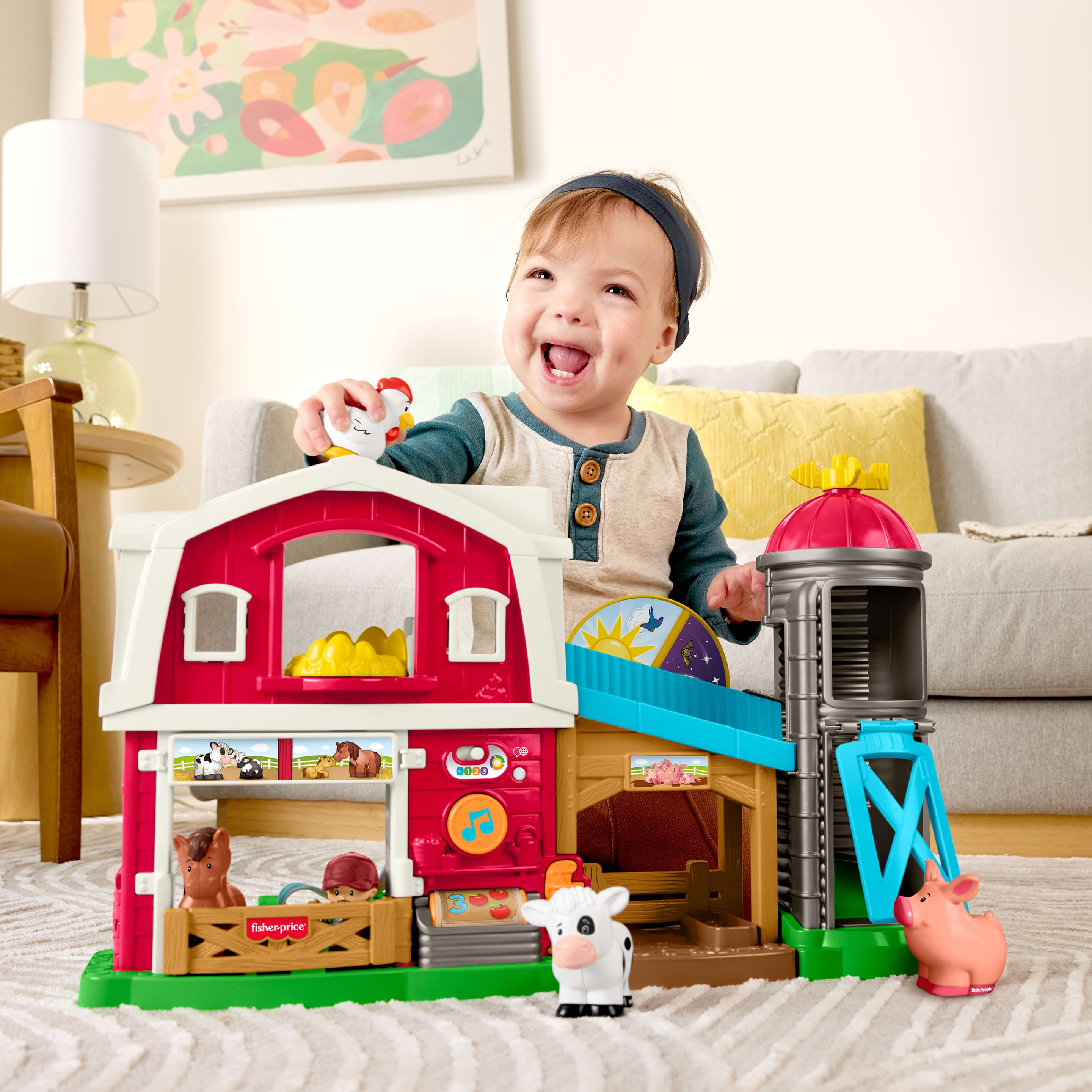 Produktbild Fisher-Price Little People Pflegespaß Bauernhof Spielset Lernspielzeug für Kleinkinder, mehrsprachige Version 6 von 6