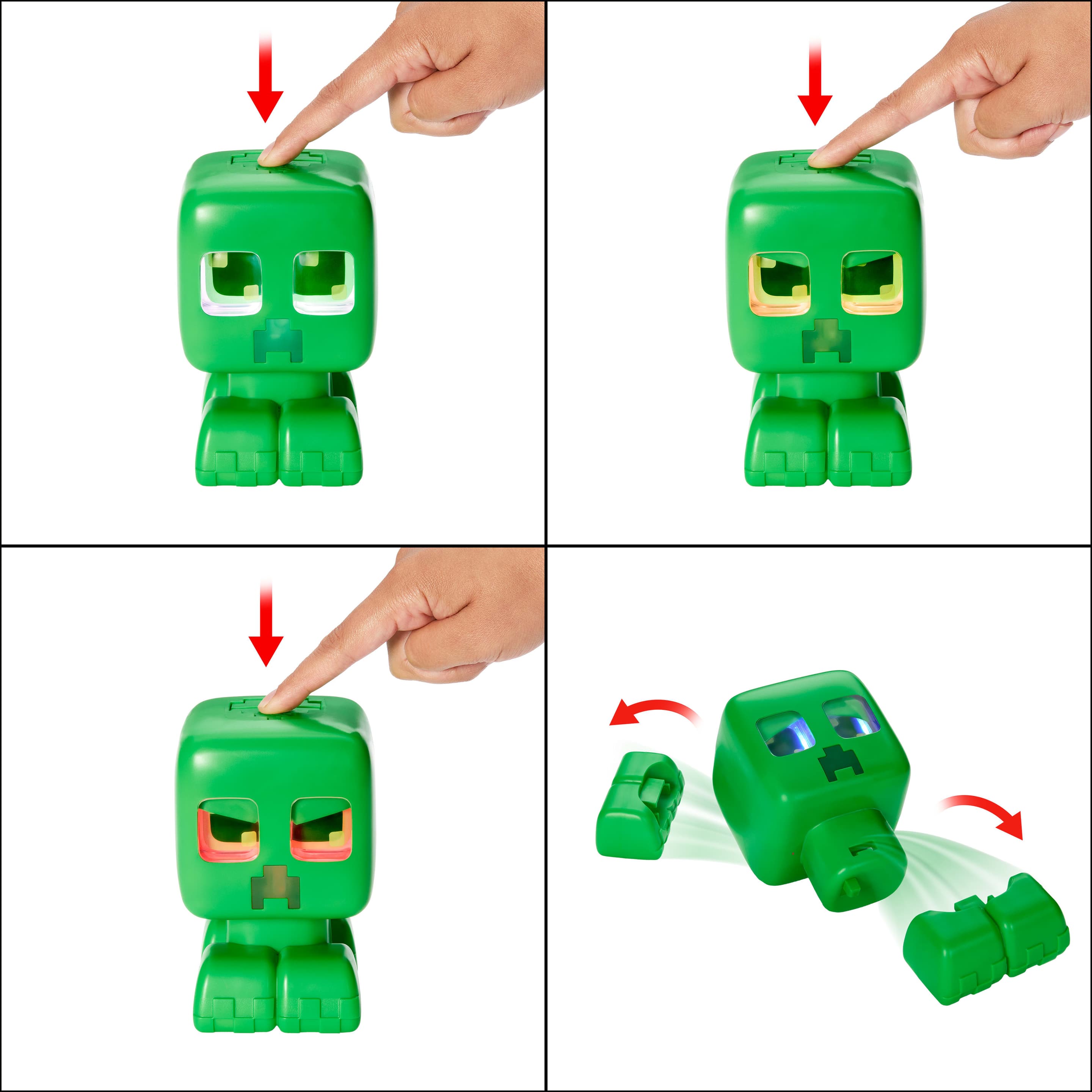 Produktbild Minecraft Mein Haustier-Creeper interaktives Spielzeug, Actionfigur mit Lichtern, Geräuschen und explodierendem Spielspaß 2 von 6