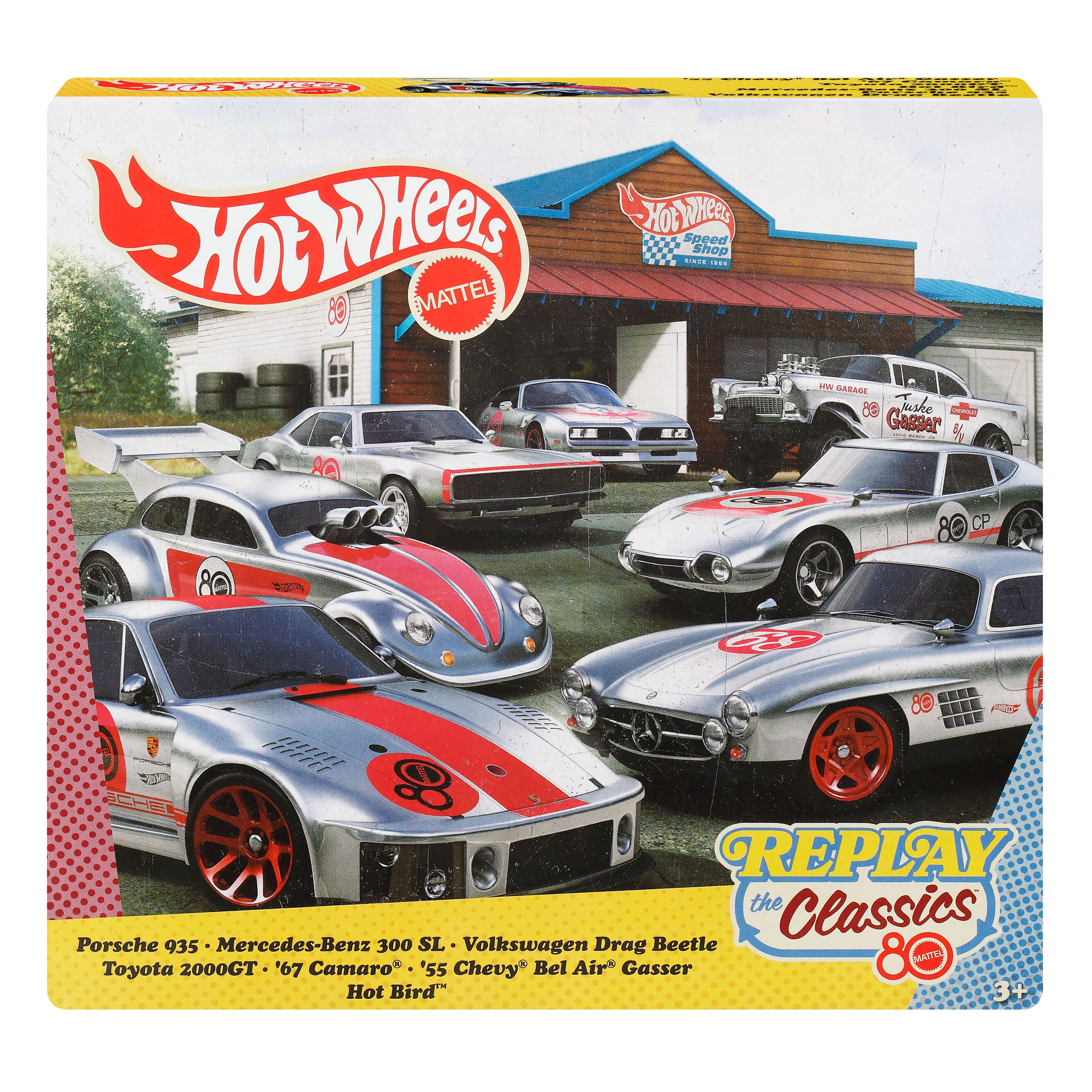Produktbild Hot Wheels Silber-Serie Mattel 80. Jubiläum 7er-Pack, Set mit 7 Spielzeugautos im Maßstab 1:64 3 von 4