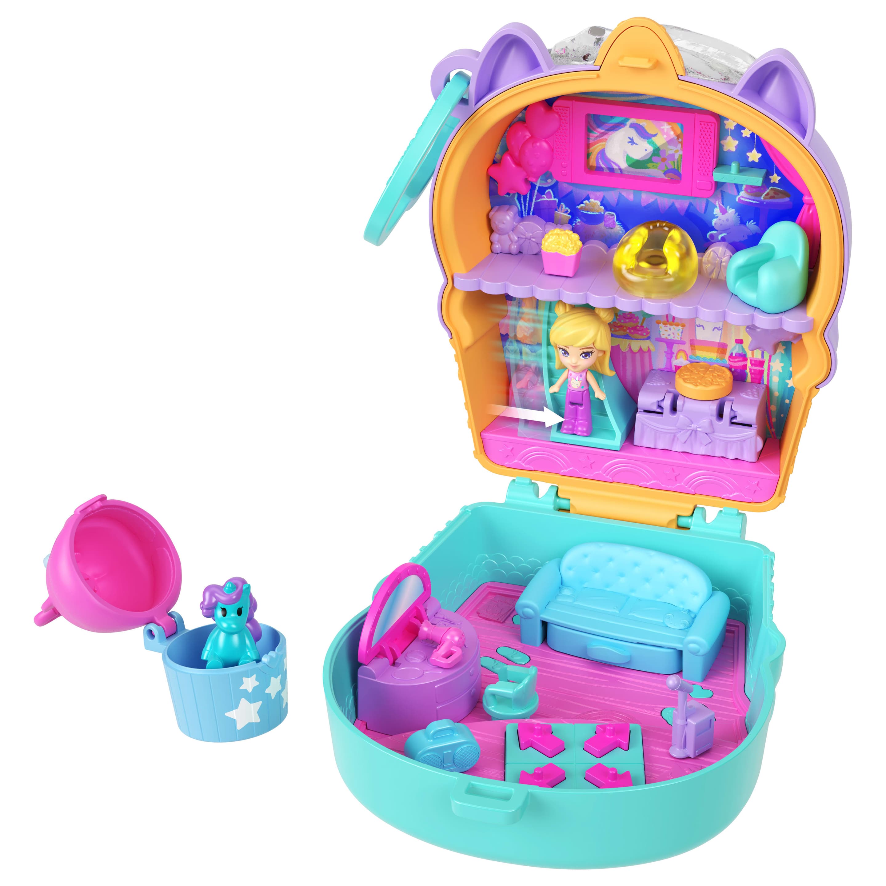 Polly Pocket Eistraum Einhorn-Schatulle