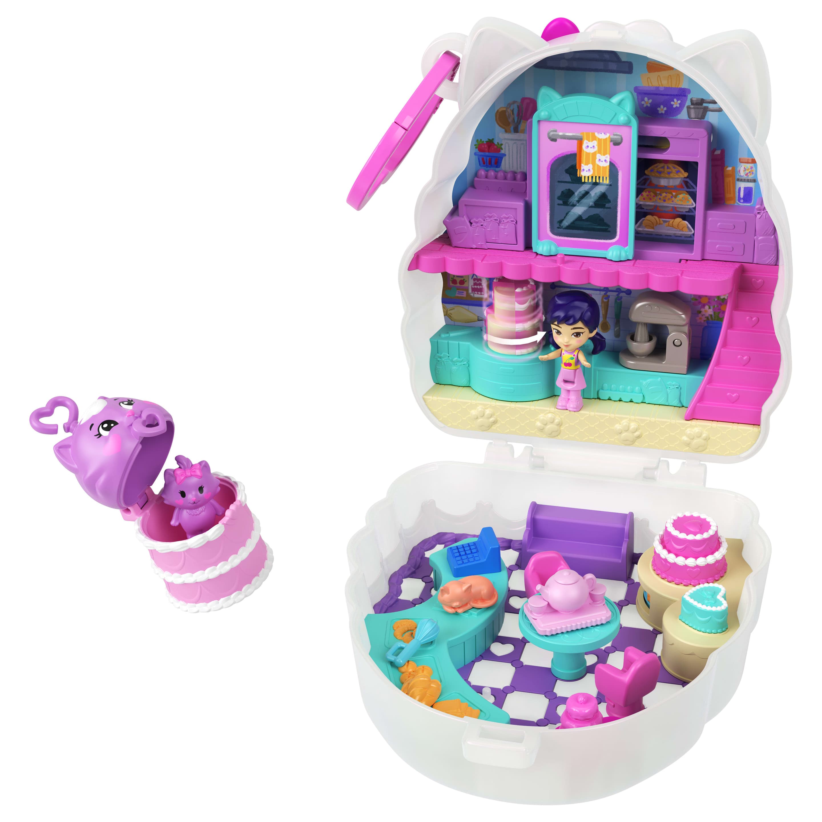 Polly Pocket Kätzchen Bäckerei Schatulle