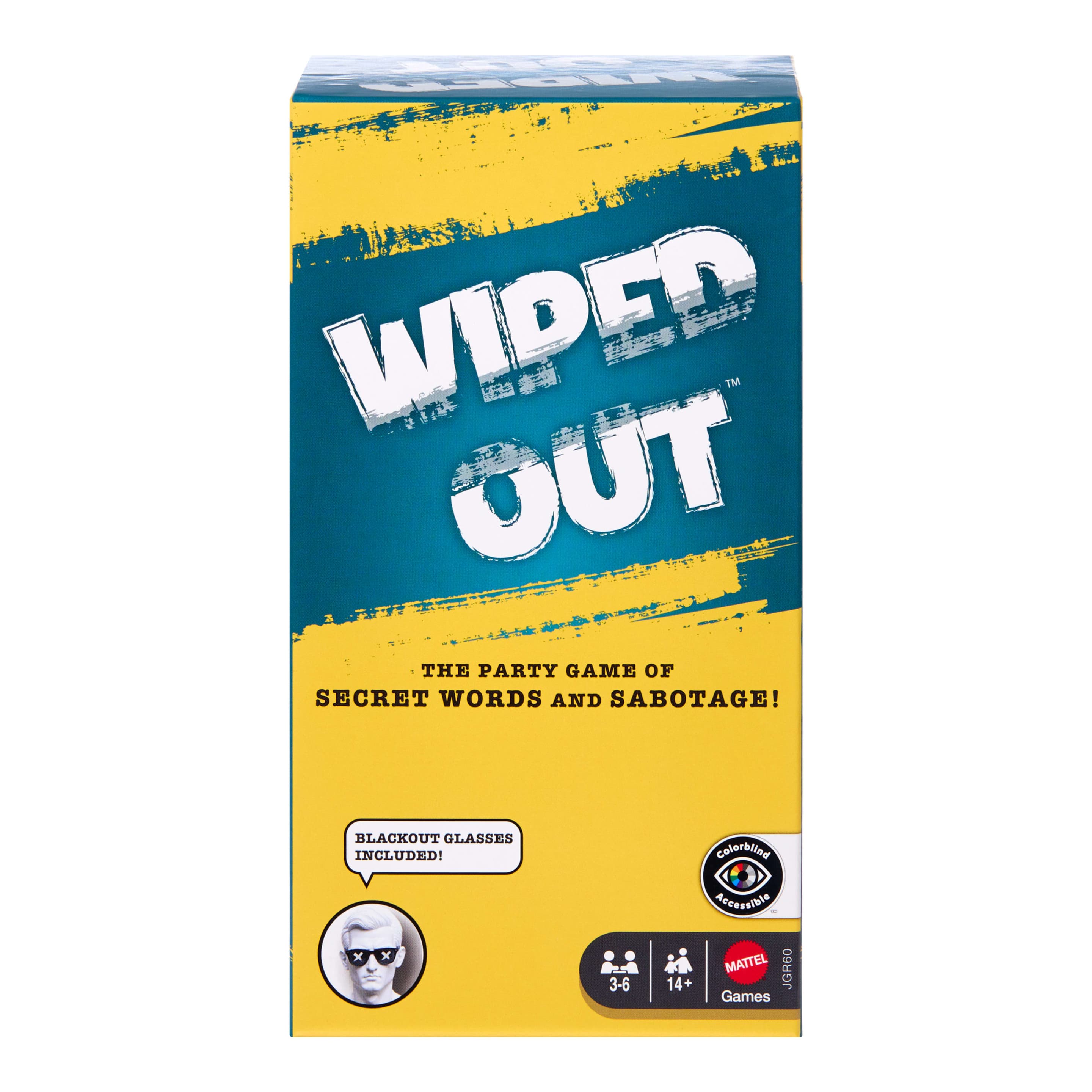 Wiped Out Partyspiel, Ratespiel für Familien, Teenager, Erwachsene mit löschbaren Hinweisen und Brille für 3 bis 6 Spieler