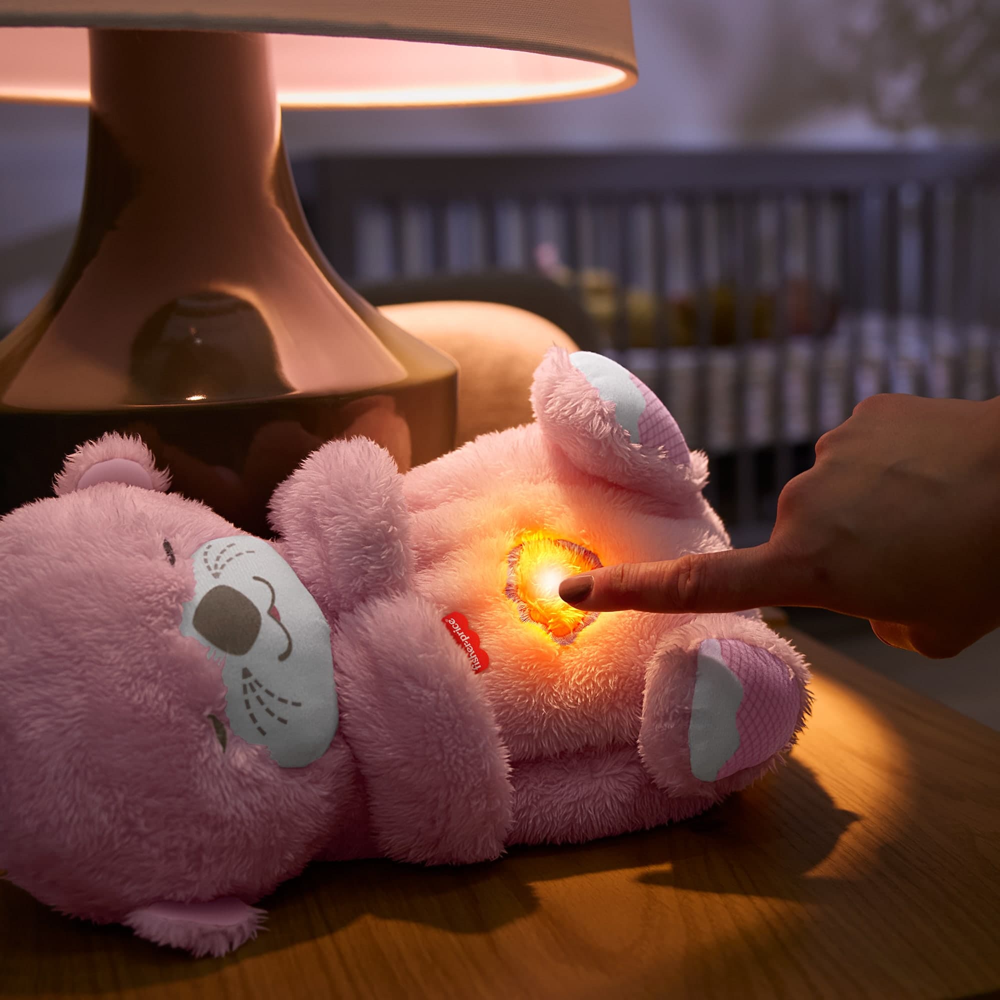 Produktbild Fisher-Price Schlummer-Otter, pinkes Plüschspielzeug für Babys, Spieluhr mit Atembewegungen 4 von 6