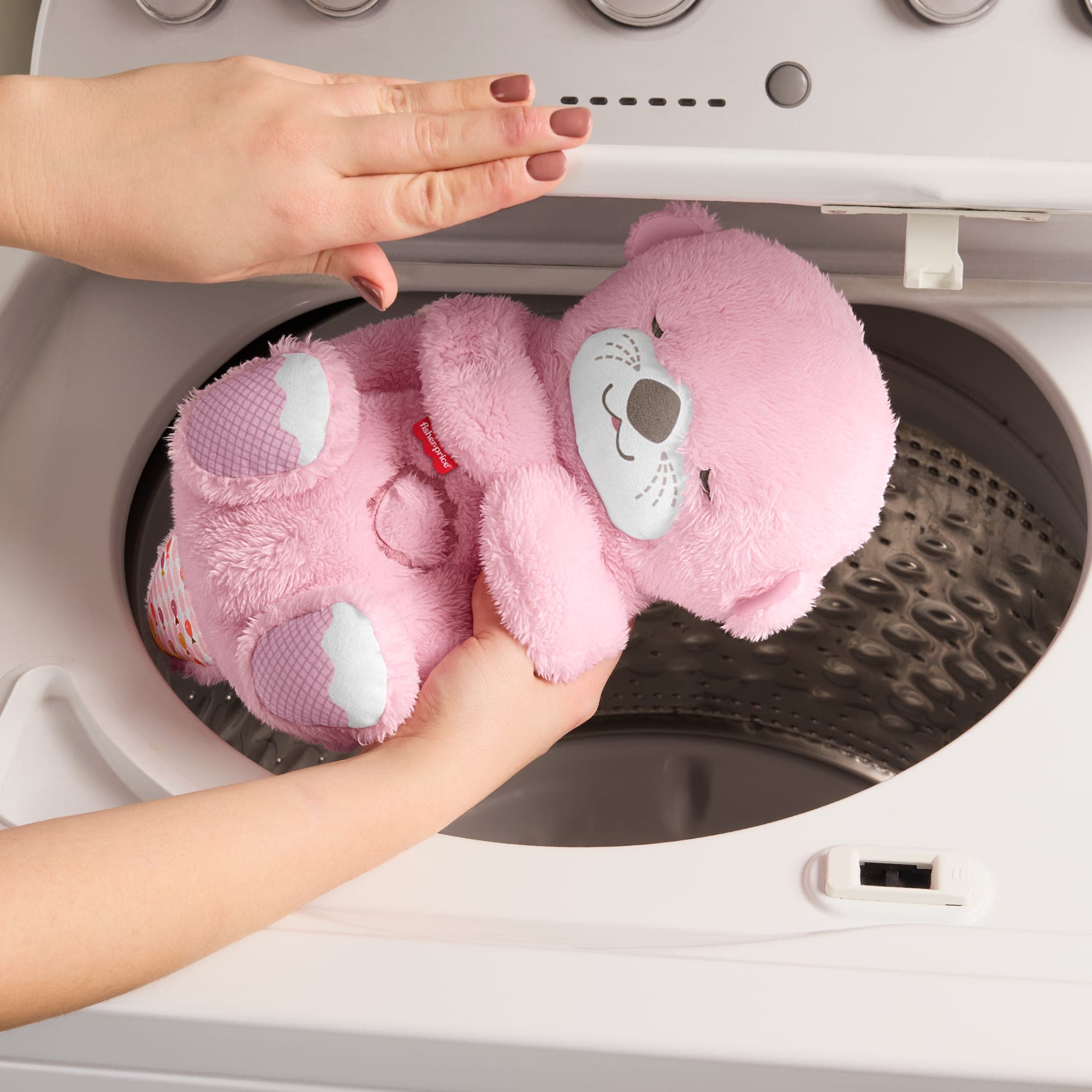 Produktbild Fisher-Price Schlummer-Otter, pinkes Plüschspielzeug für Babys, Spieluhr mit Atembewegungen 3 von 6