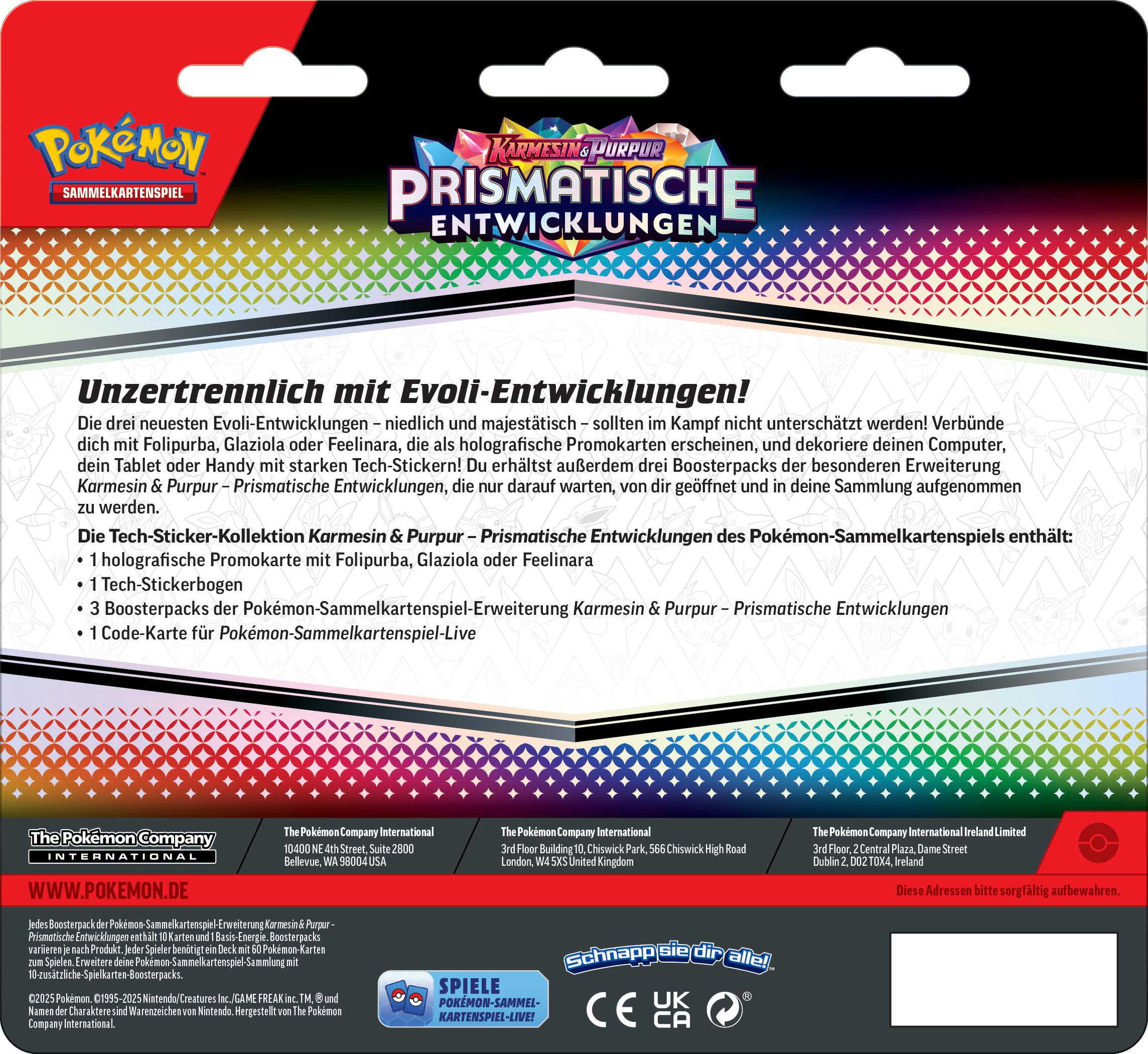 Produktbild POKÉMON Sammelkartenspiel - Tech-Sticker-Kollektion Karmesin&Purpur - Prismatische Entwicklungen 3 von 5