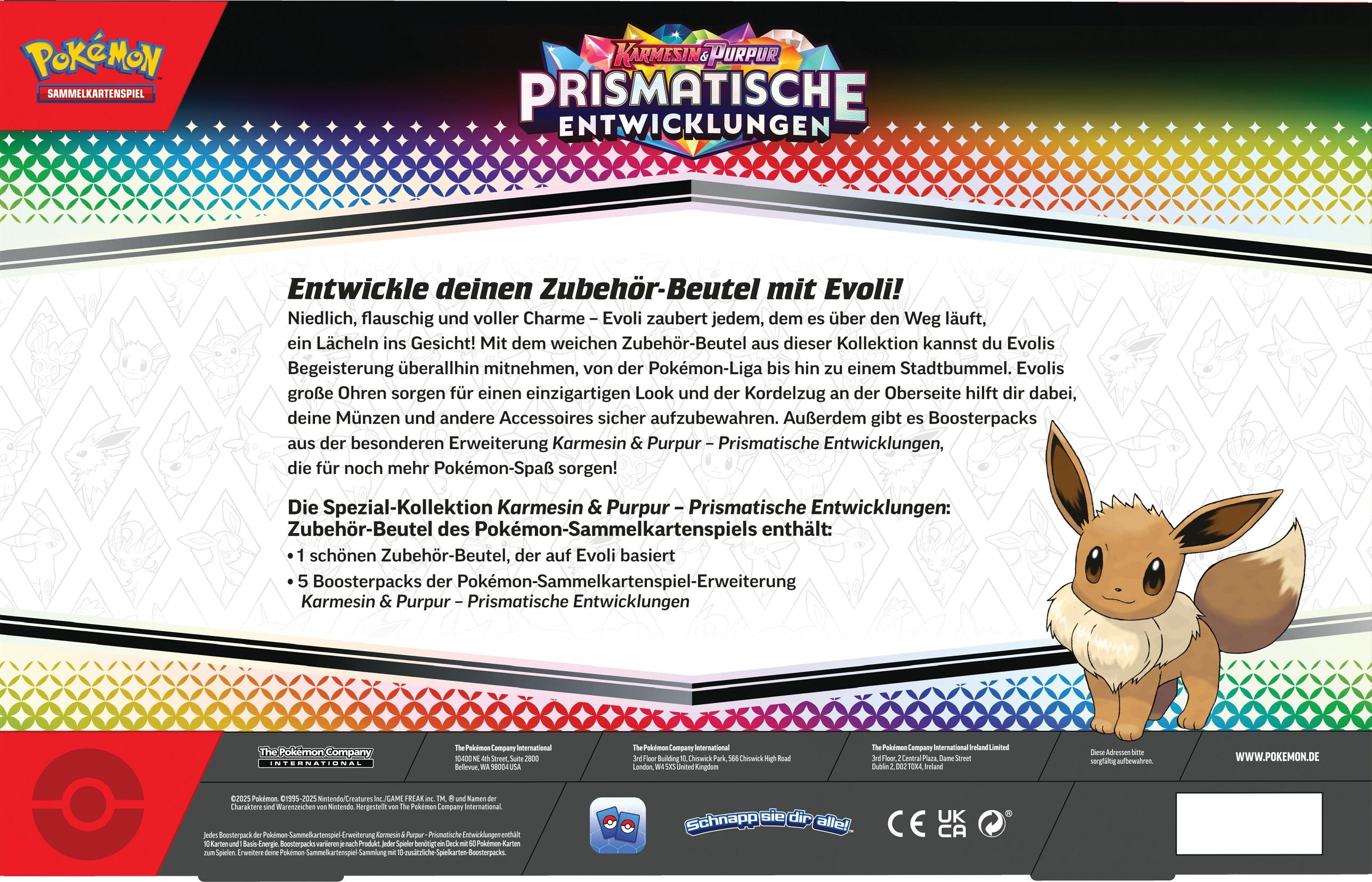Produktbild POKÉMON Sammelkartenspiel - Spezial-Kollektion Karmesin & Purpur – Prismatische Entwicklungen: Zubehör-Beutel 2 von 4