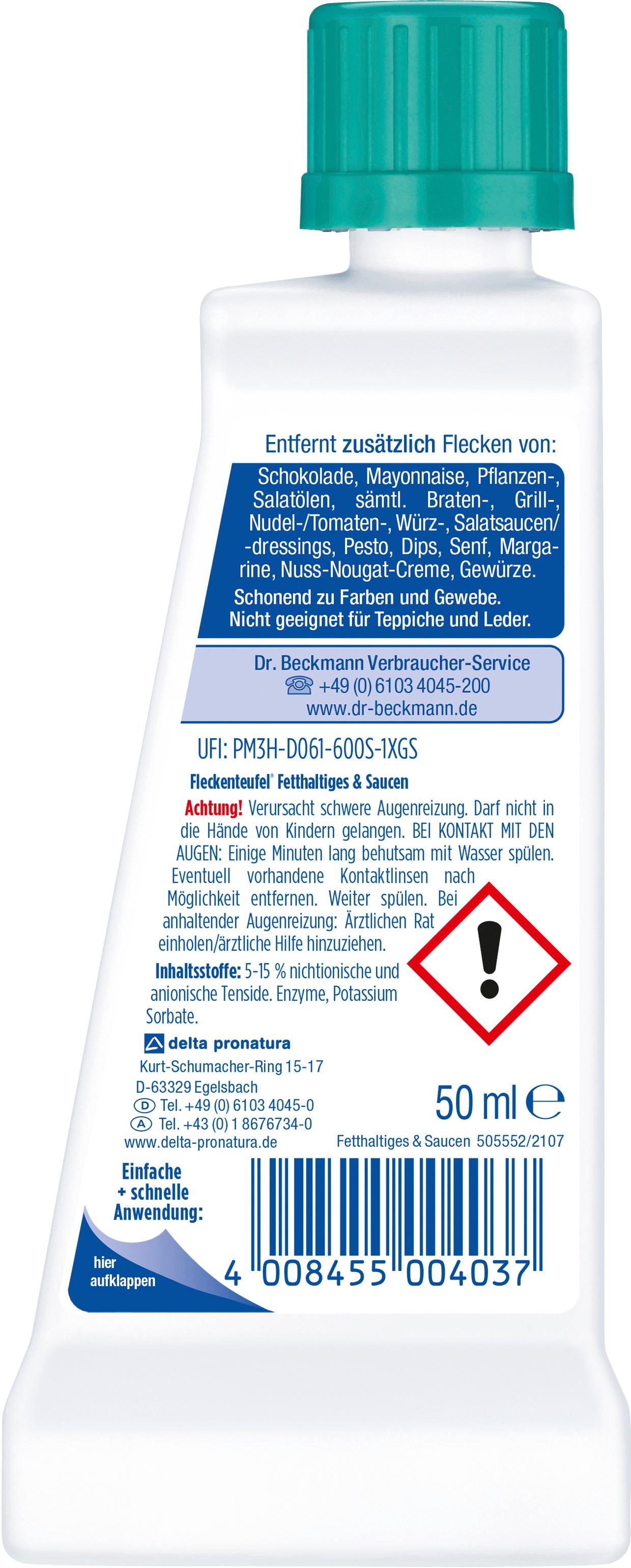 Produktbild Dr.Beckmann Fleckenteufel Fetthaltiges&Saucen 2 von 2