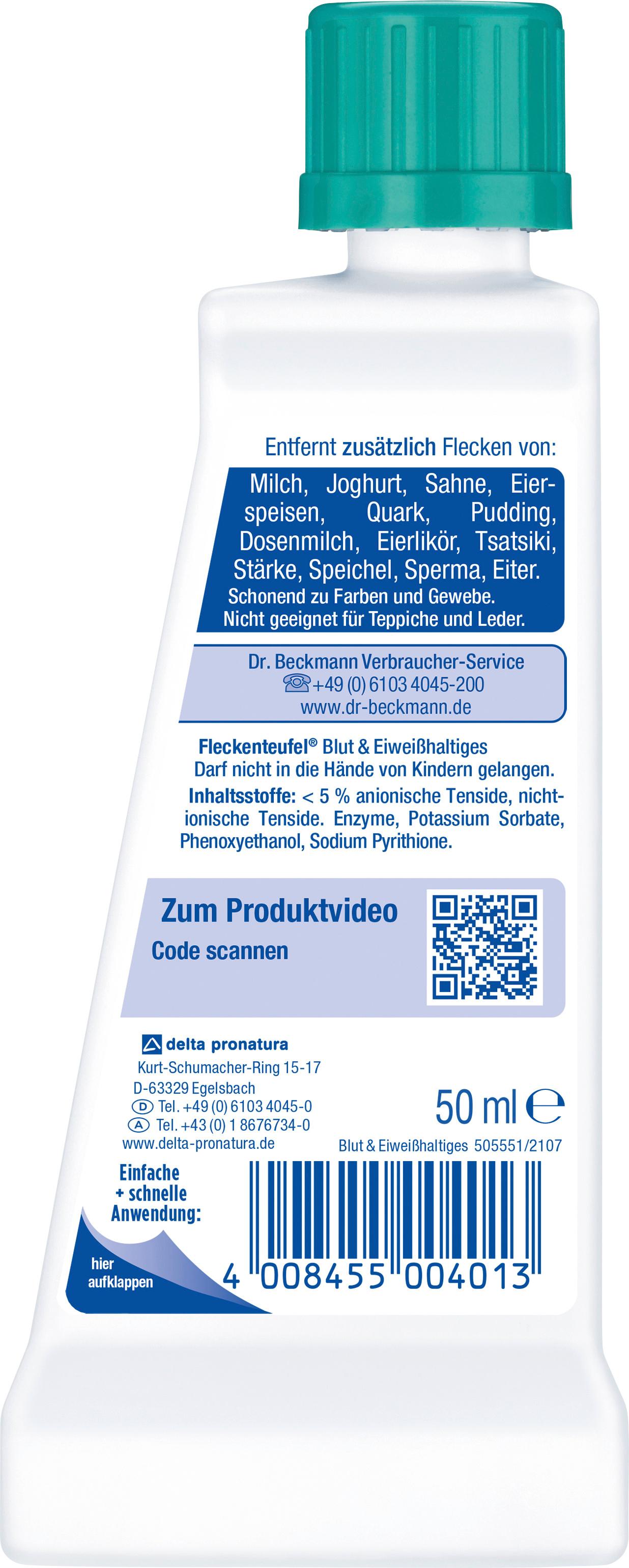 Produktbild Dr.Beckmann Fleckenteufel für Blut&Eiweisshaltiges 2 von 2