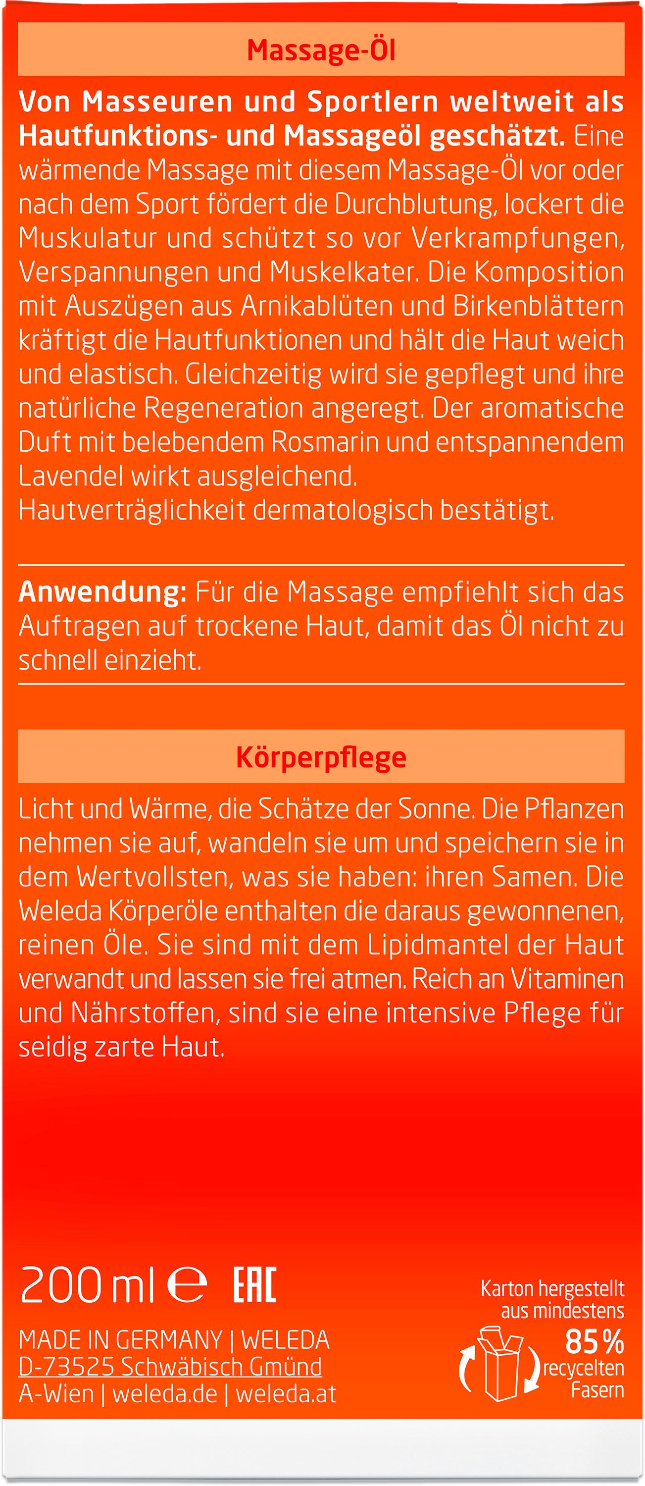Produktbild WELEDA ARNIKA Massage-Öl 4 von 7