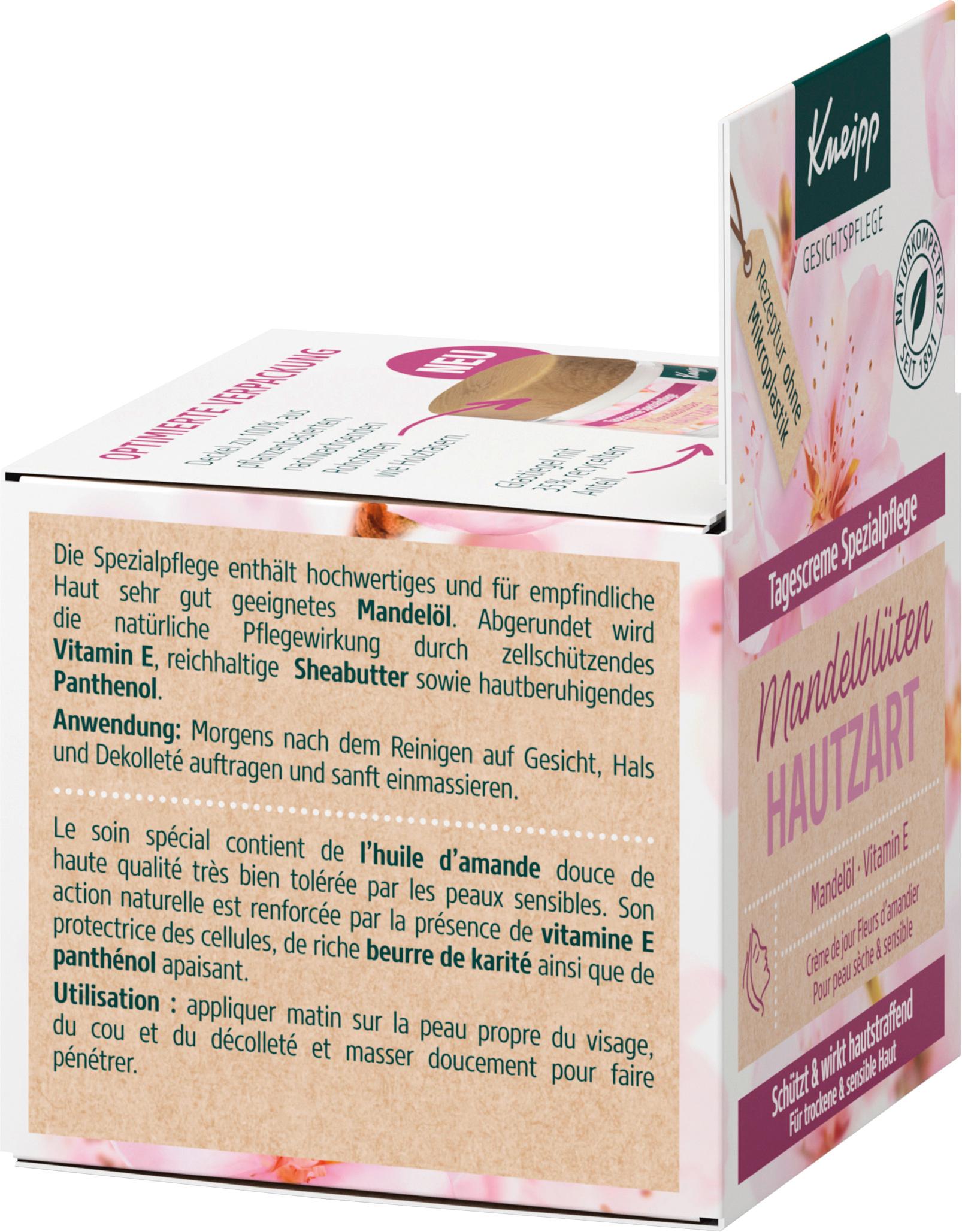 Produktbild Kneipp Tagescreme Spezialpflege Mandelblüten Hautzart 4 von 6