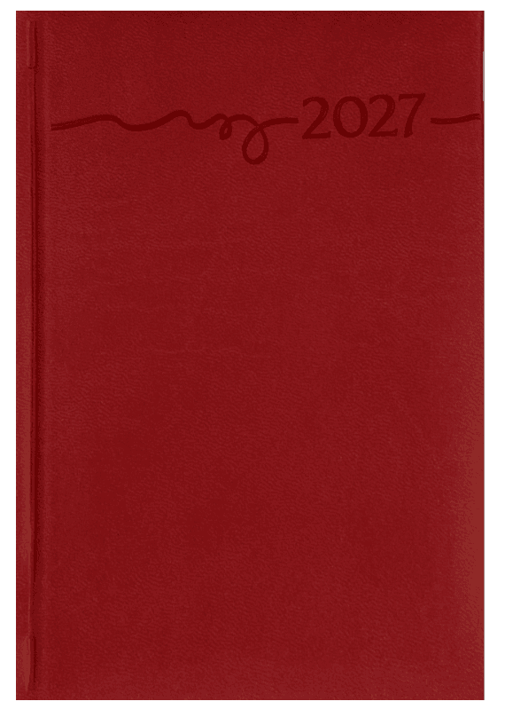 KALENDER-BUCH 2027 A6 Vivella Bordeaux