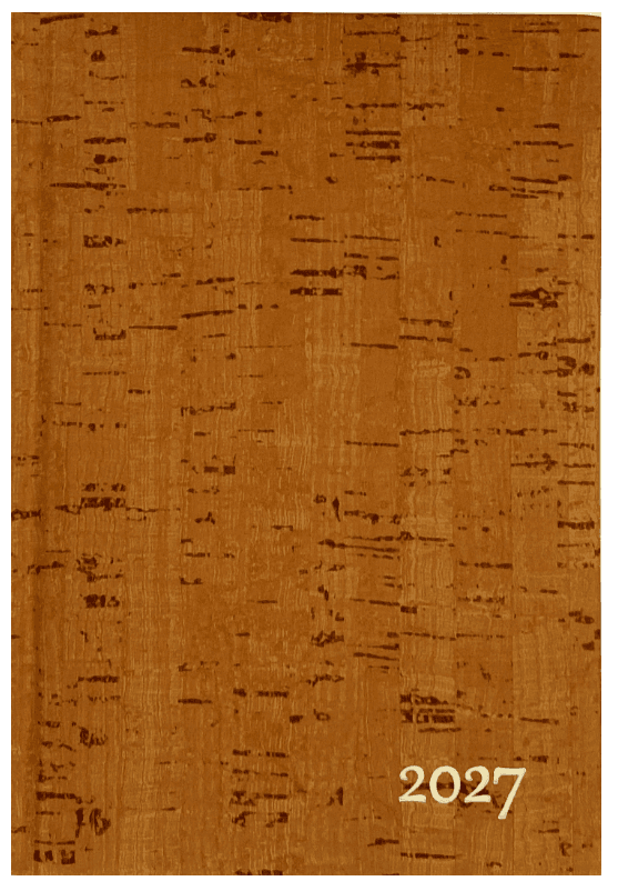 KALENDER-BUCH 2027 A6 Kork Karamell