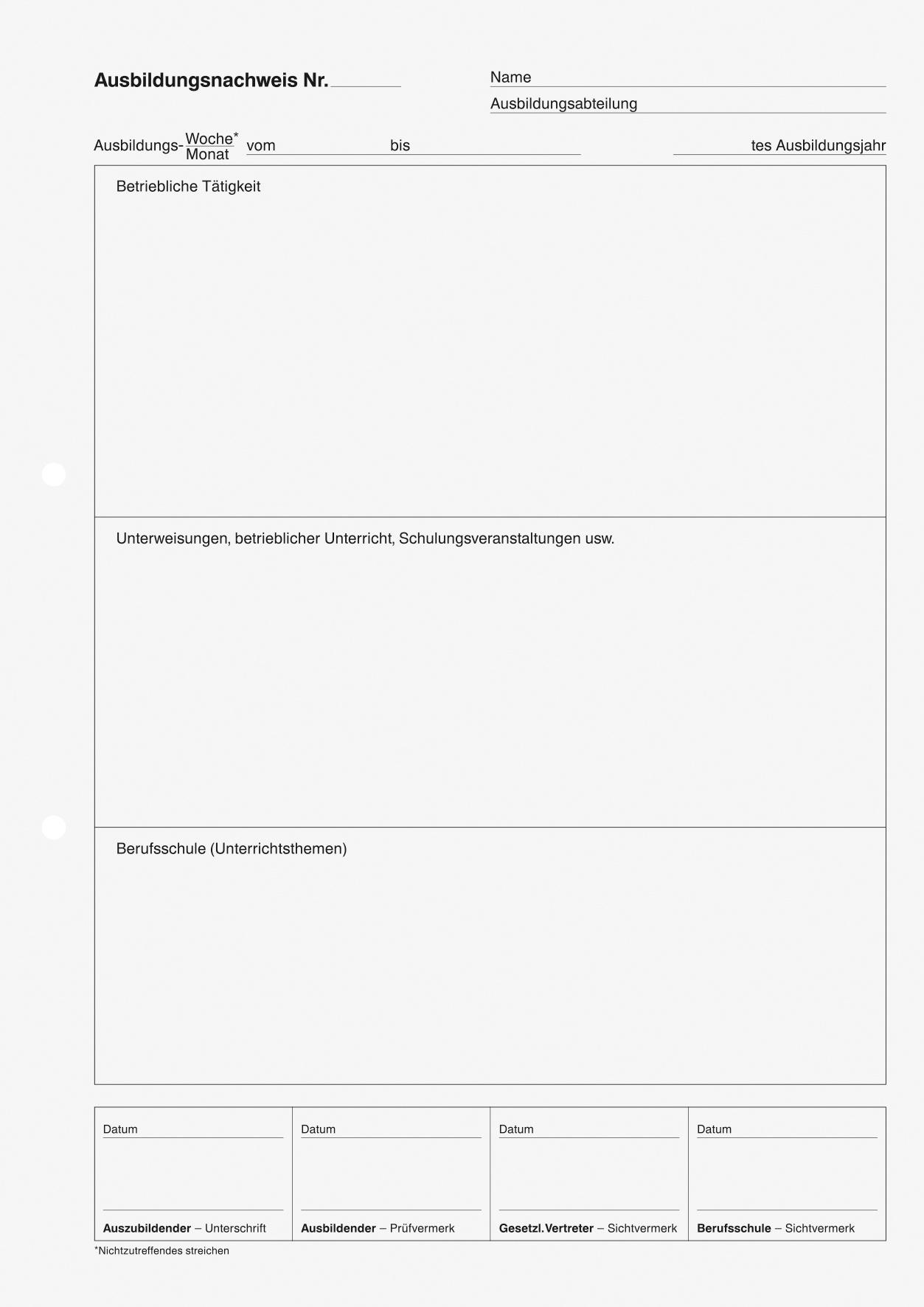 Produktbild BRUNNEN Berichtsblock A4 Wochen- bzw.Monatsberichte 2 von 2