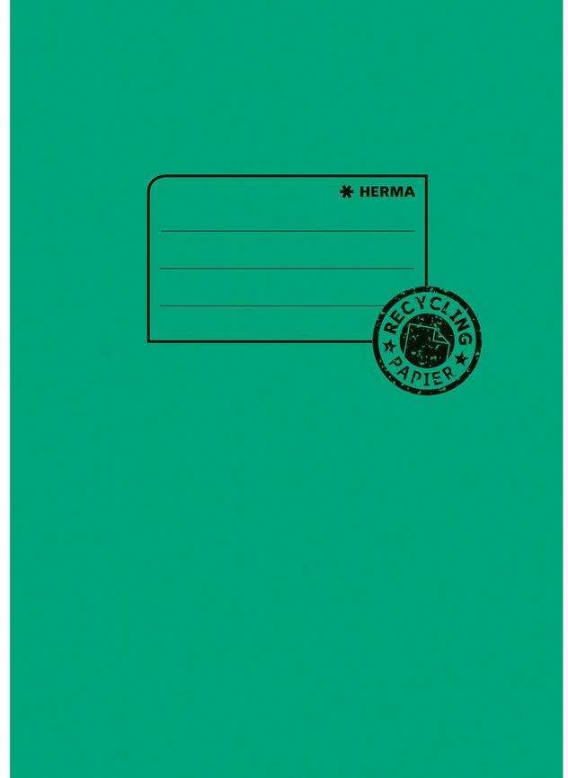 HERMA Hefthülle A5 aus Papier dunkelgrün