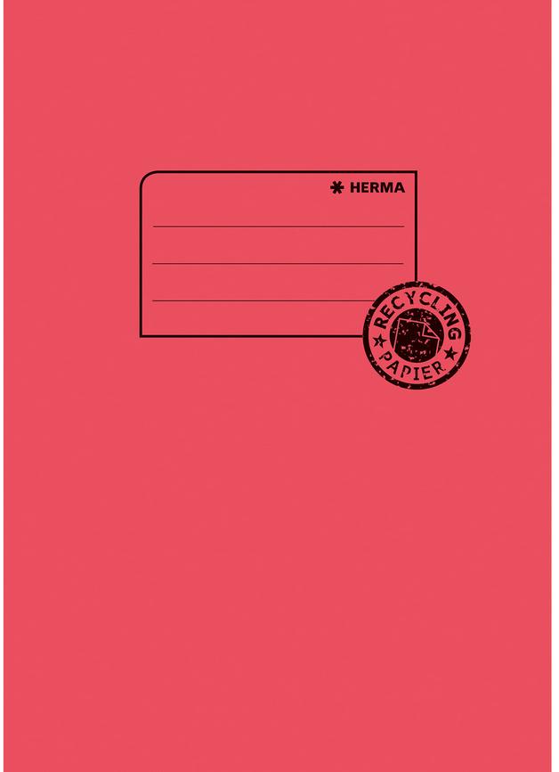 HERMA Hefthülle A5 aus Papier dunkelrot
